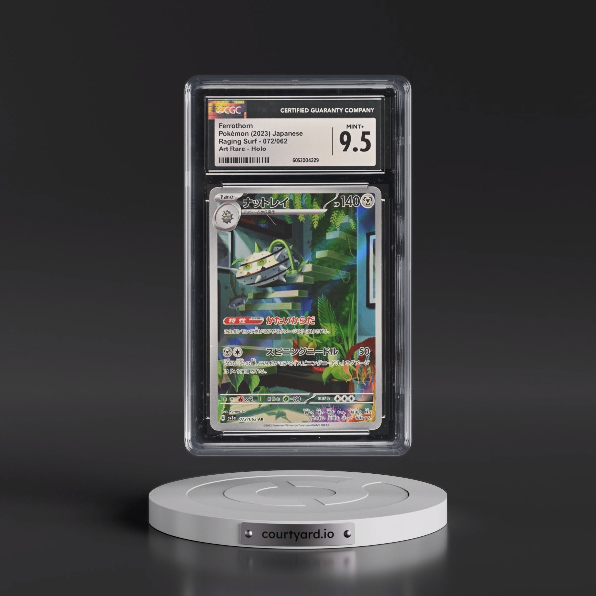 2023 Raging Surf #072/062 Ferrothorn - Art Rare Holo (CGC 9.5 MINT+)