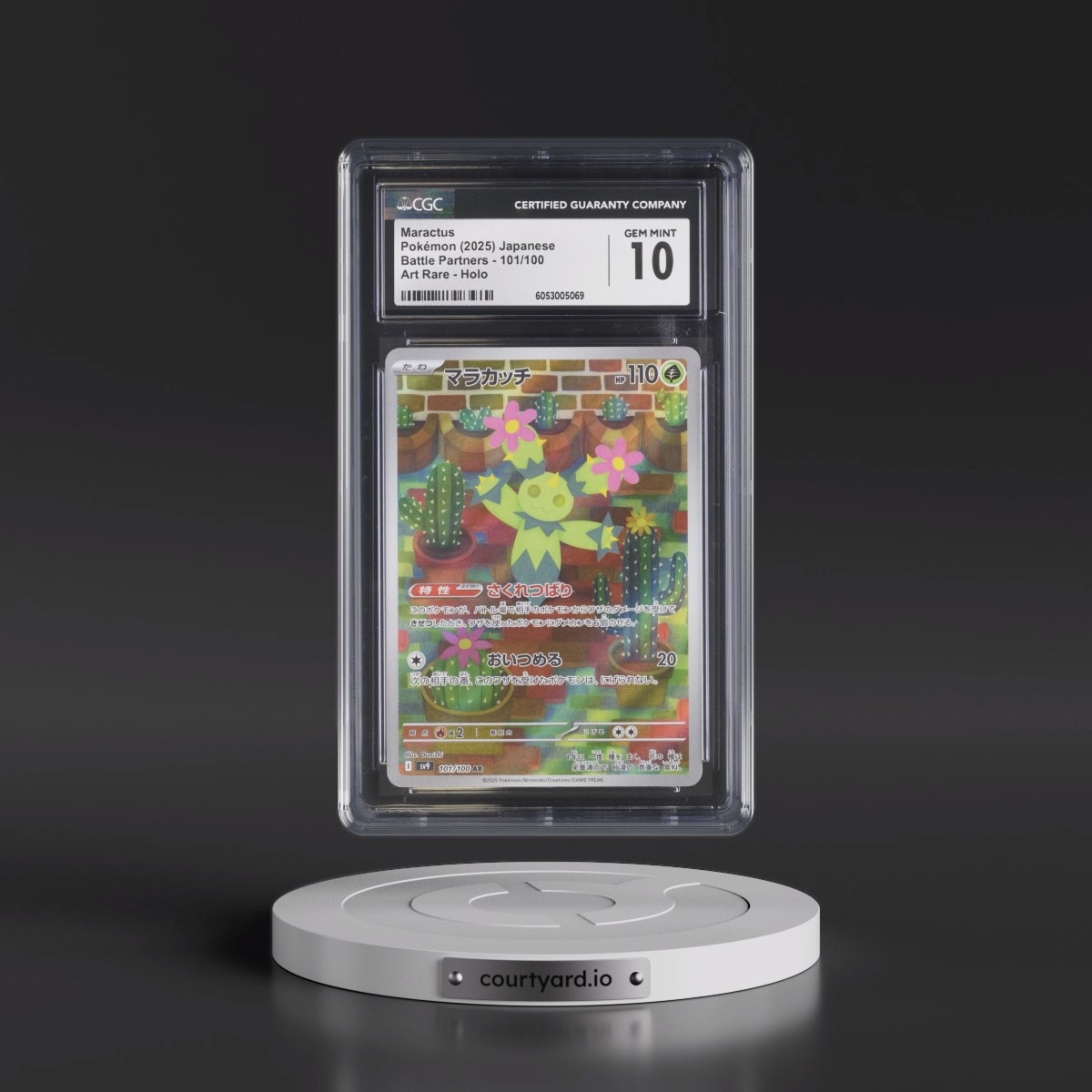 2025 Battle Partners - sv9 Maractus - Art Rare Holo #101/100 CGC 10