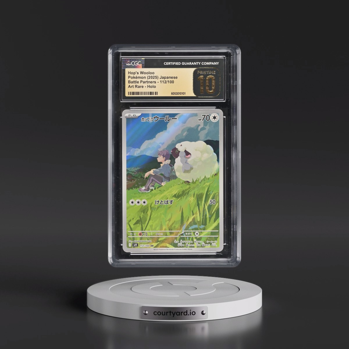 2025 Battle Partners - sv9 #112/100 Hop's Wooloo - Art Rare Holo (CGC 10 PRISTINE)