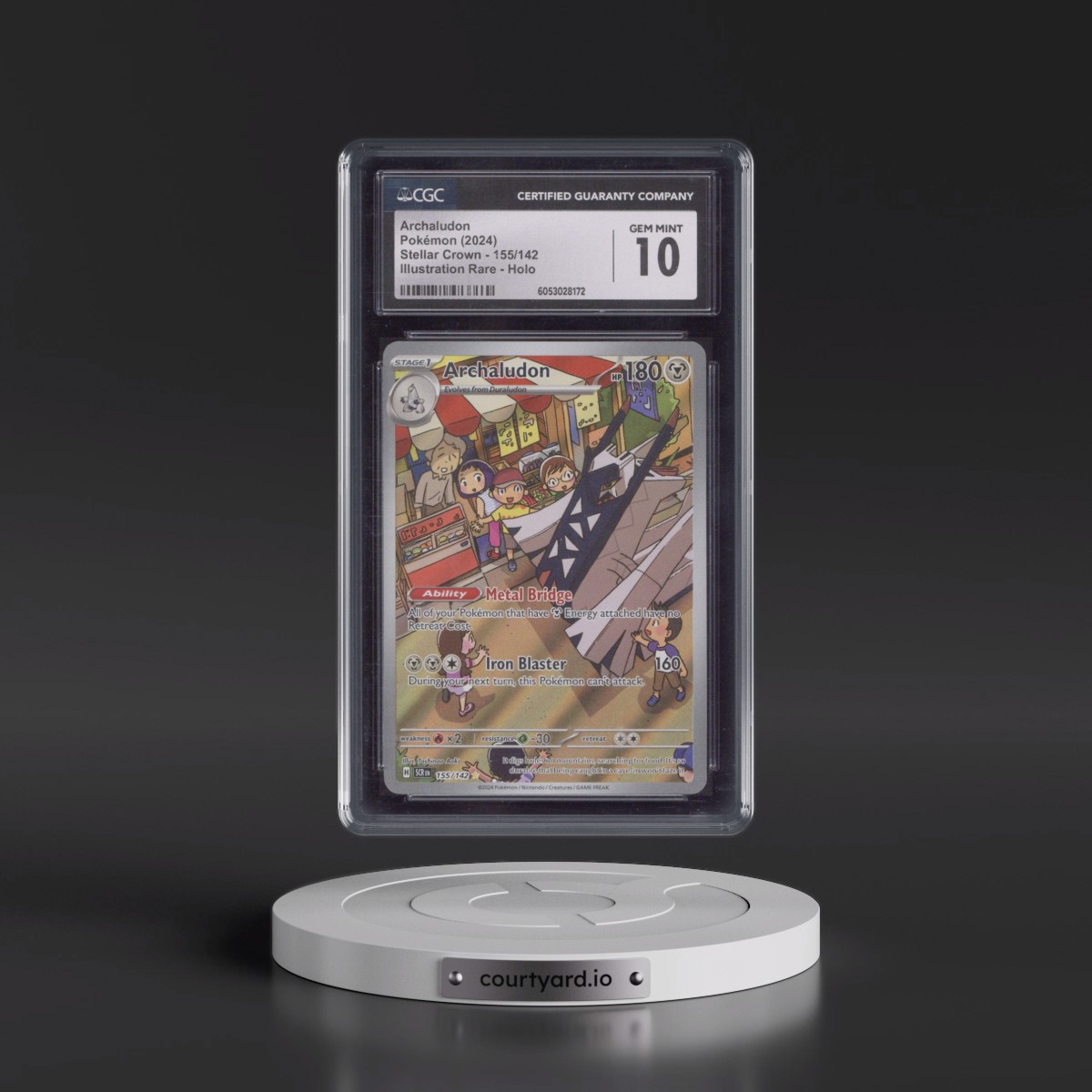 2024 Stellar Crown - SCR EN #155/142 Archaludon - Illustration Rare Holo (CGC 10 GEM MINT)