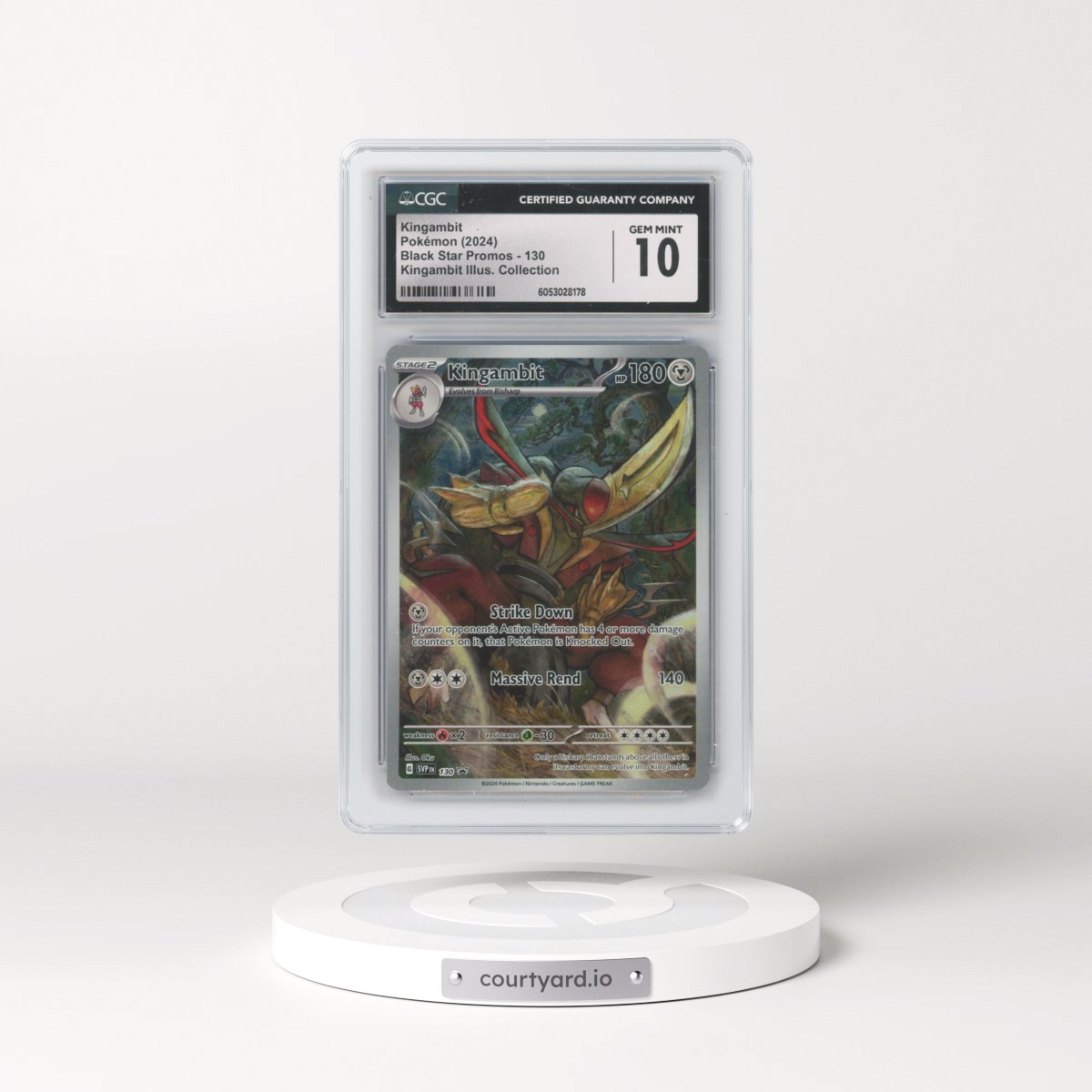 2024 Pokémon Svp EN-SV Black Star Promo #130 Kingambit - Shrouded Fable Illustration Collection (CGC 10 GEM MINT)