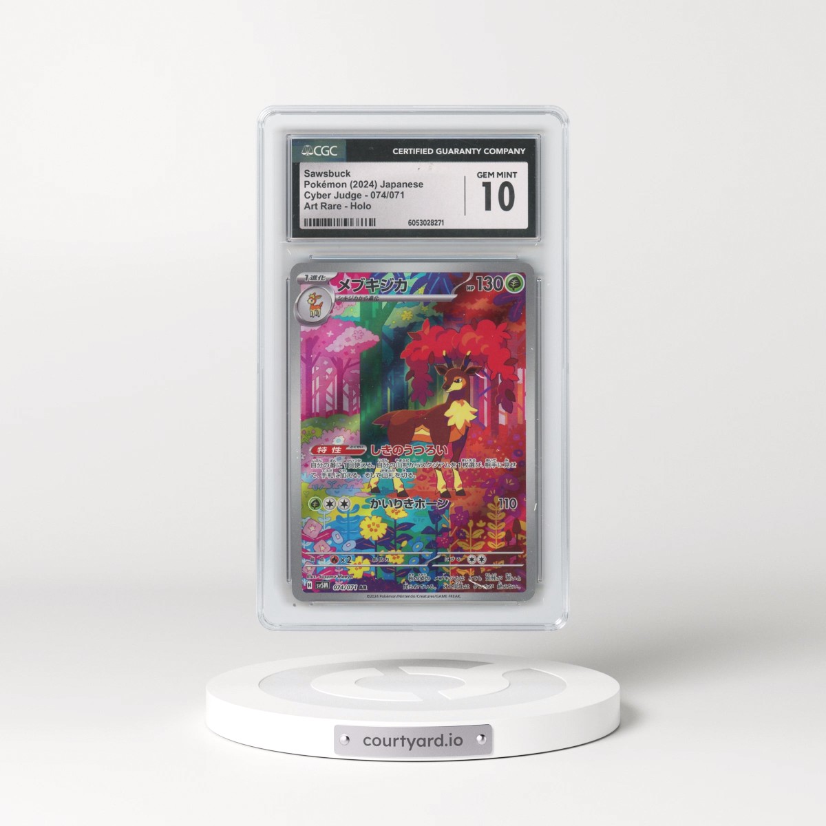 2024 Pokémon Sv5m-Cyber Judge #074 Sawsbuck - Art Rare (CGC 10 GEM MINT)