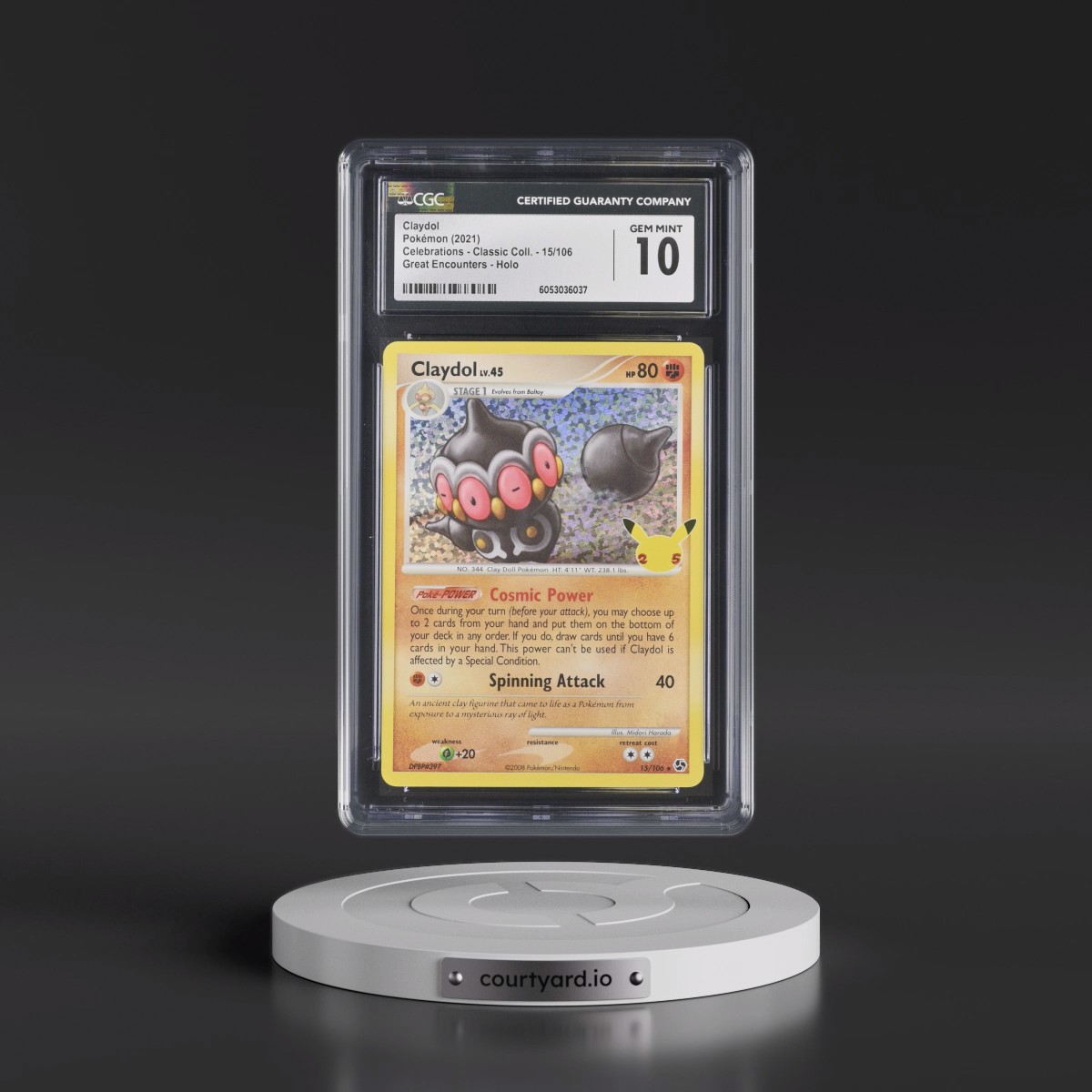2021 Celebrations - Classic Collection #15/106 Claydol - Great Encounters Holo (CGC 10 GEM MINT)
