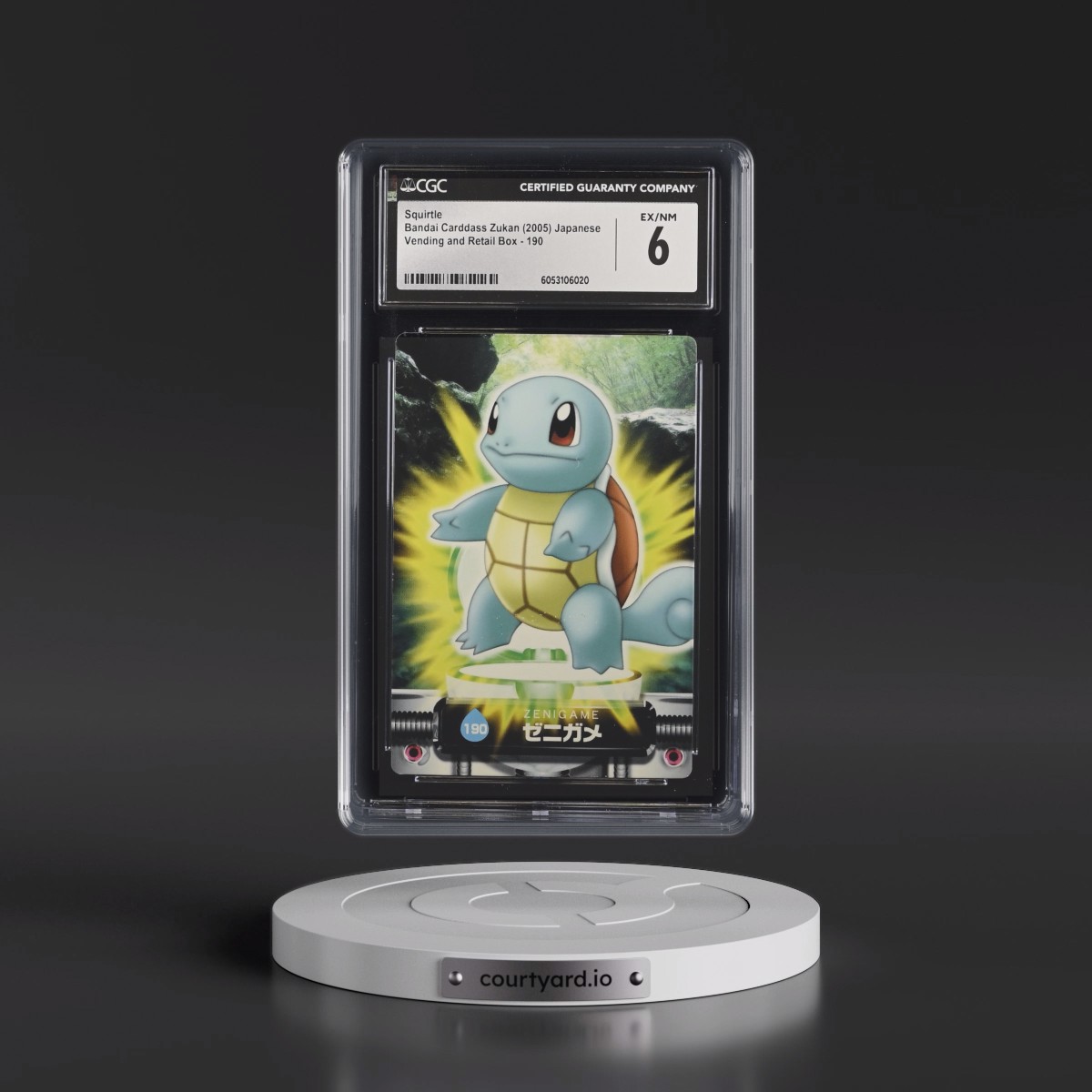 2003 Base Set (2005)(Bold Romanji Back) #190 Squirtle (CGC 6 EX-NM)