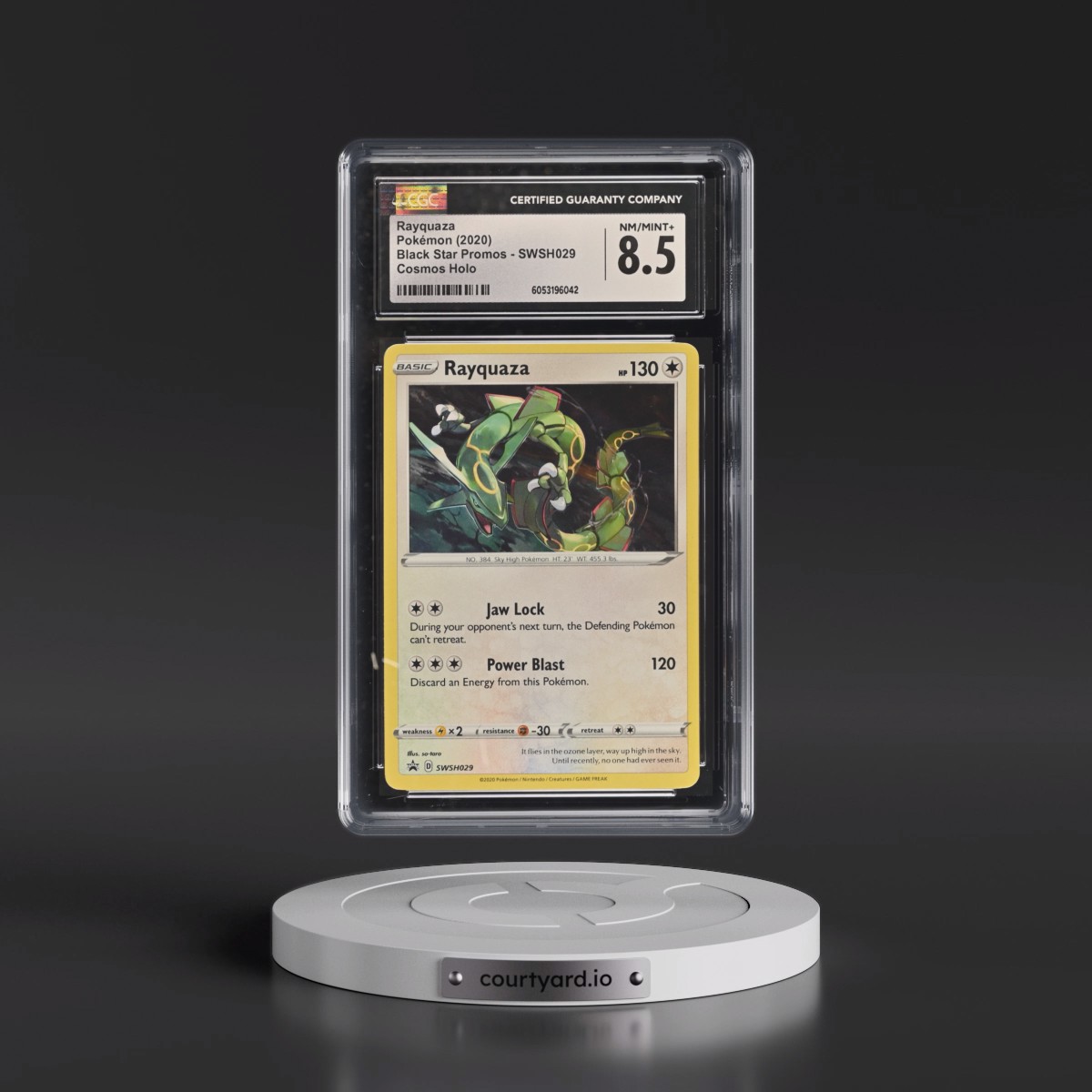 2017 Black Star Promos - Sword & Shield #SWSH029 Rayquaza - Cosmos Holo (CGC 8.5 NM-MT+)