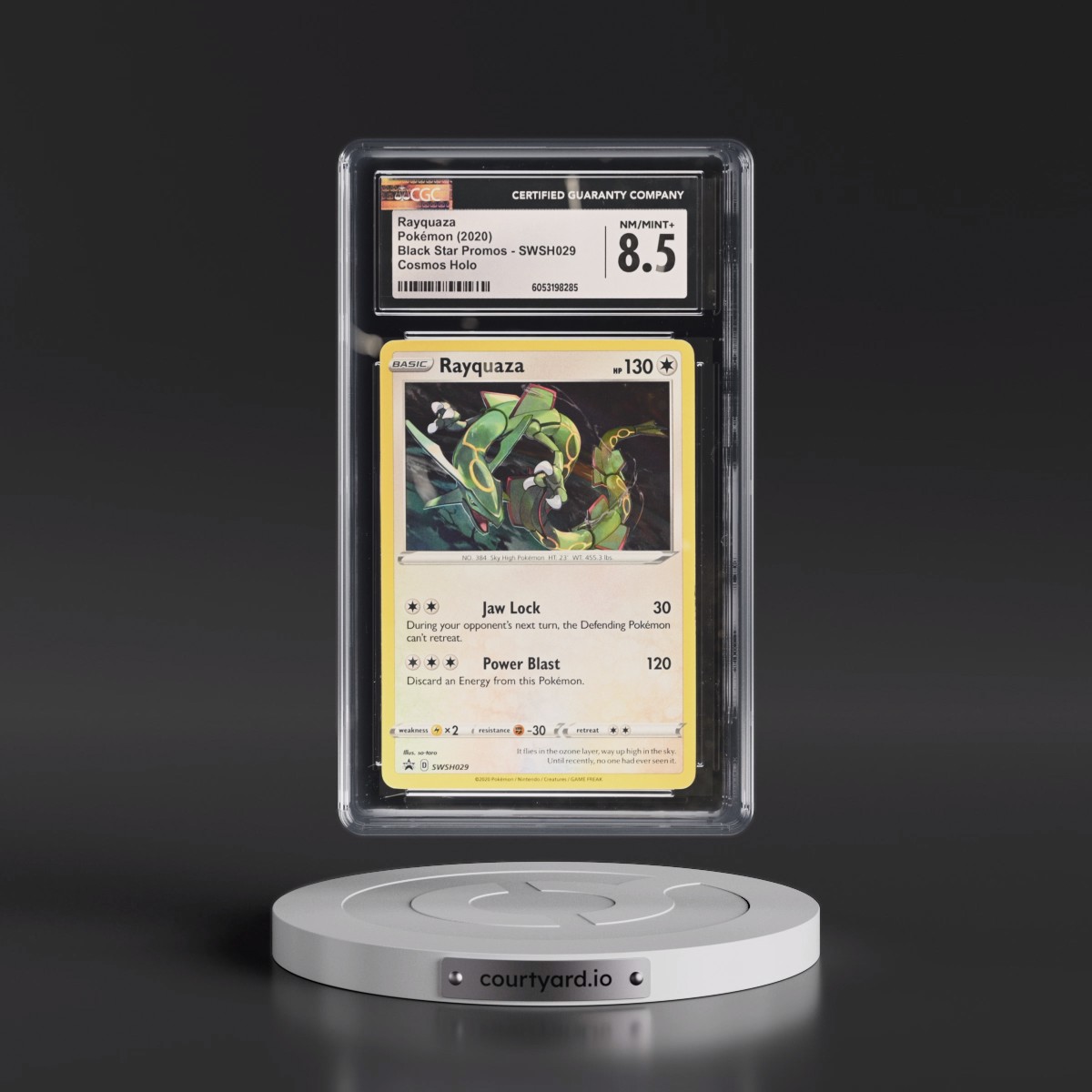 2017 Black Star Promos - Sword & Shield #SWSH029 Rayquaza - Cosmos Holo (CGC 8.5 NM-MT+)