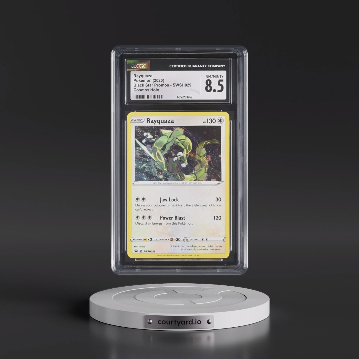 2017 Black Star Promos - Sword & Shield #SWSH029 Rayquaza - Cosmos Holo (CGC 8.5 NM-MT+)