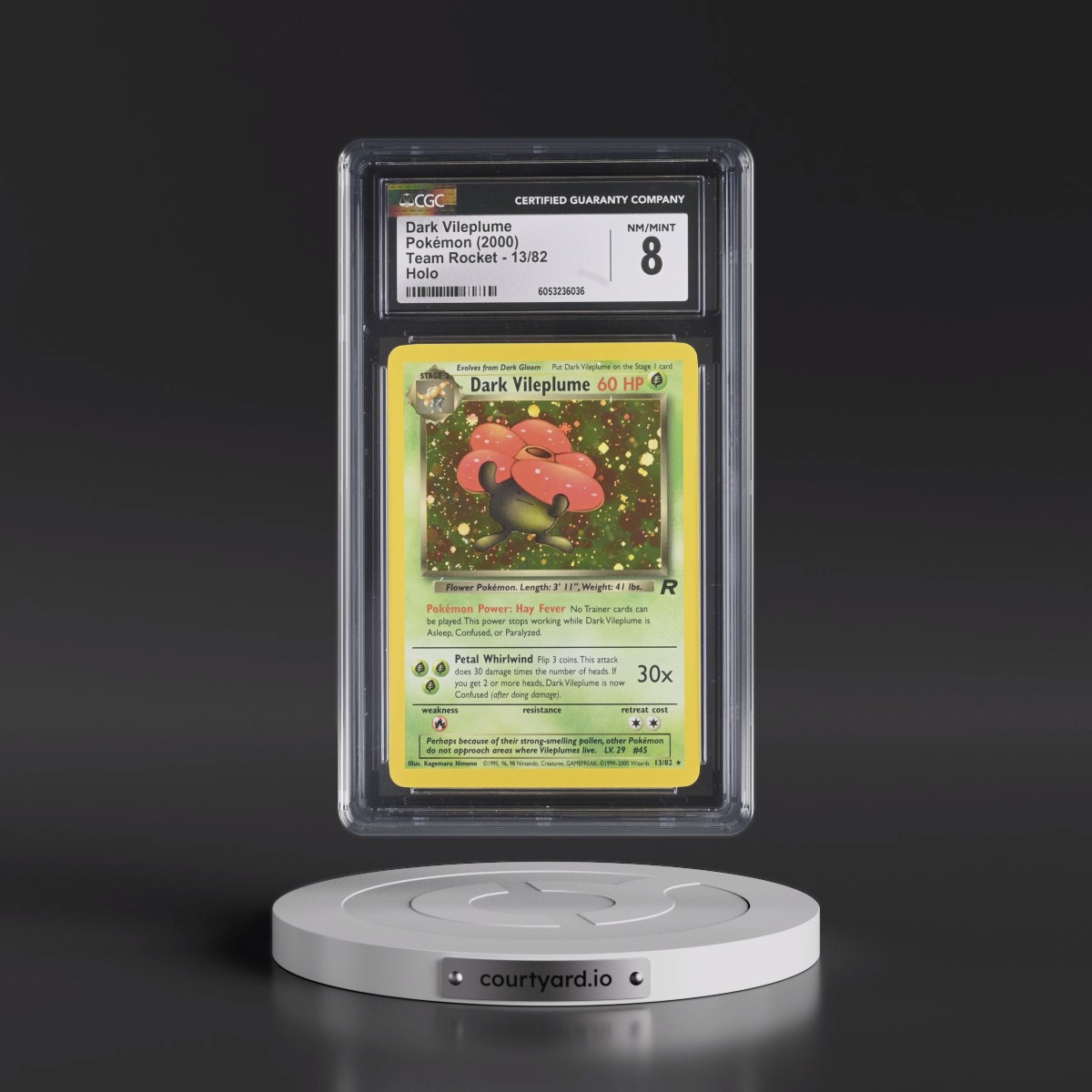 1999 Team Rocket #13/82 Dark Vileplume - Holo (CGC 8 NM-MT)
