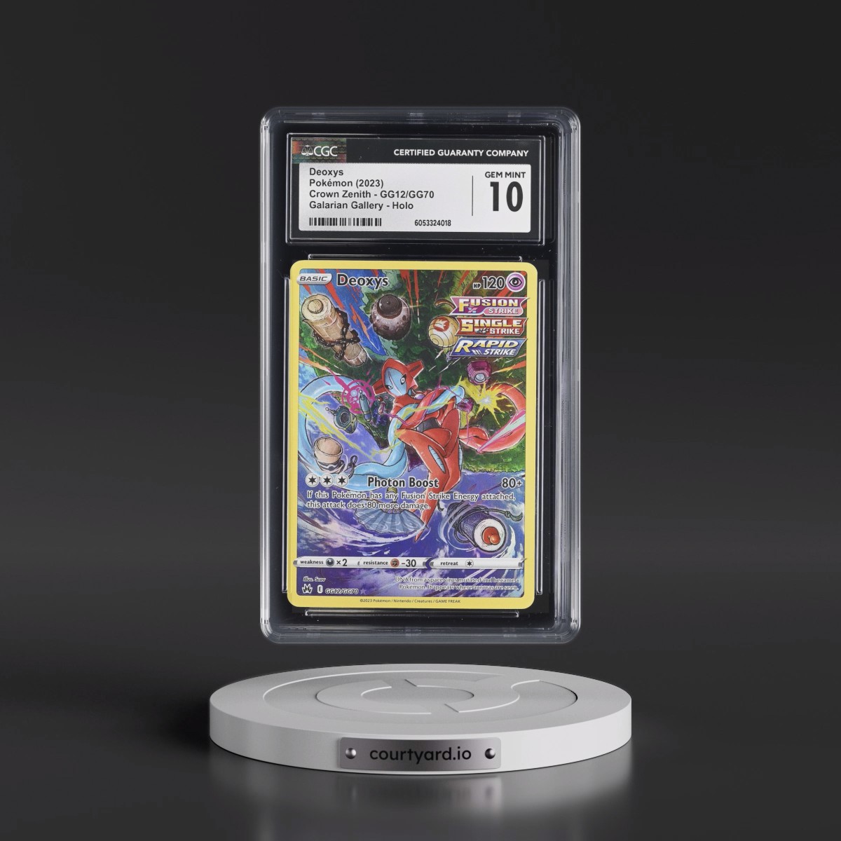 2023 Crown Zenith #GG12/GG70 Deoxys - Galarian Gallery Holo (CGC 10 GEM MINT)