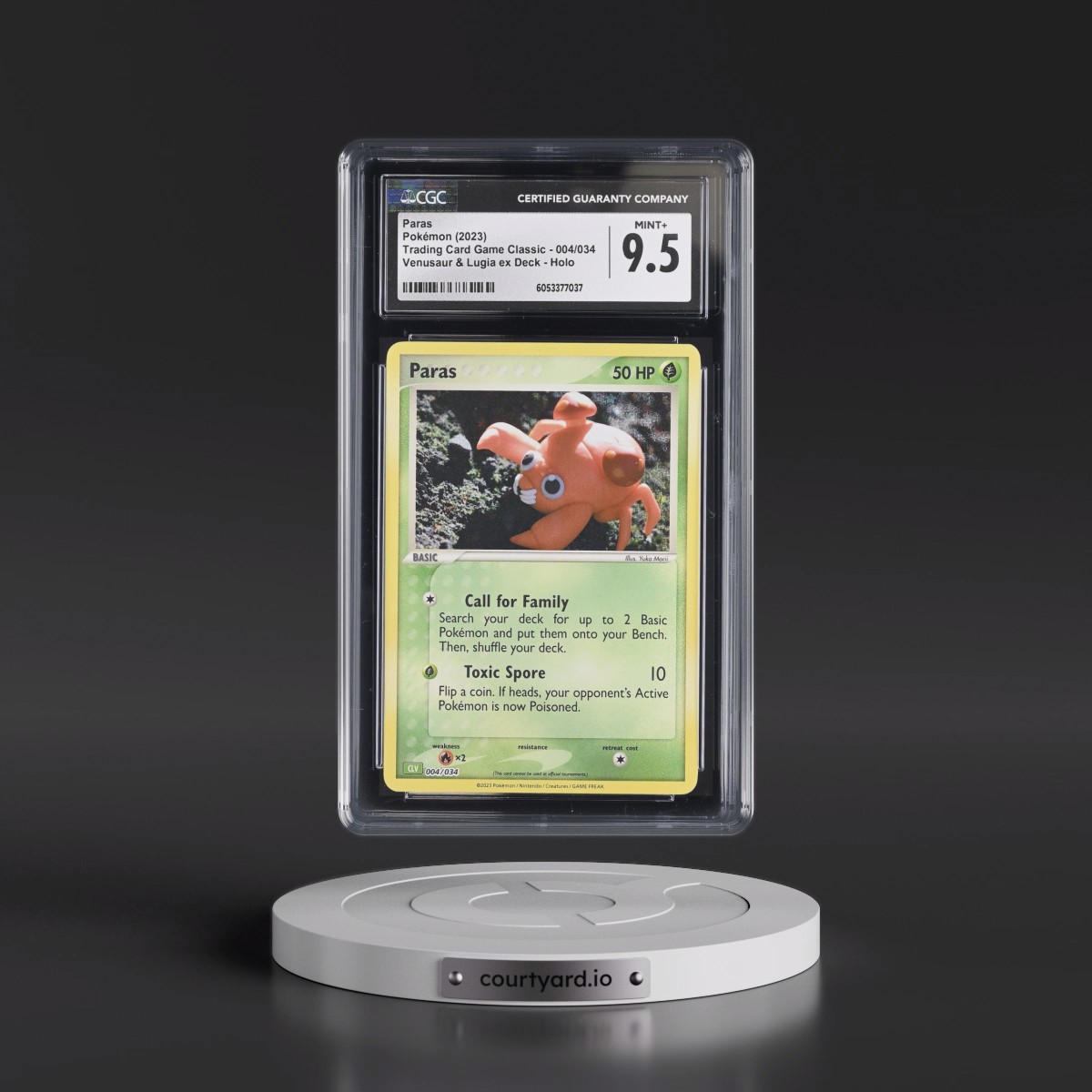2023 Trading Card Game Classic - CLV, CLC, CLB #004/034 Paras - Venusaur & Lugia ex Deck - CLV Holo (CGC 9.5 MINT+)