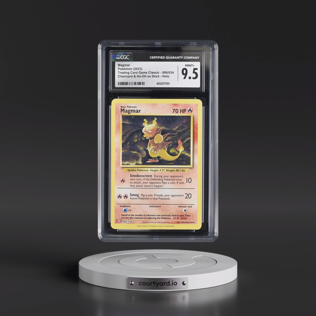 2023 Trading Card Game Classic - CLV, CLC, CLB Magmar - Charizard & Ho-Oh ex Deck - CLC Holo #006/034 CGC 9.5