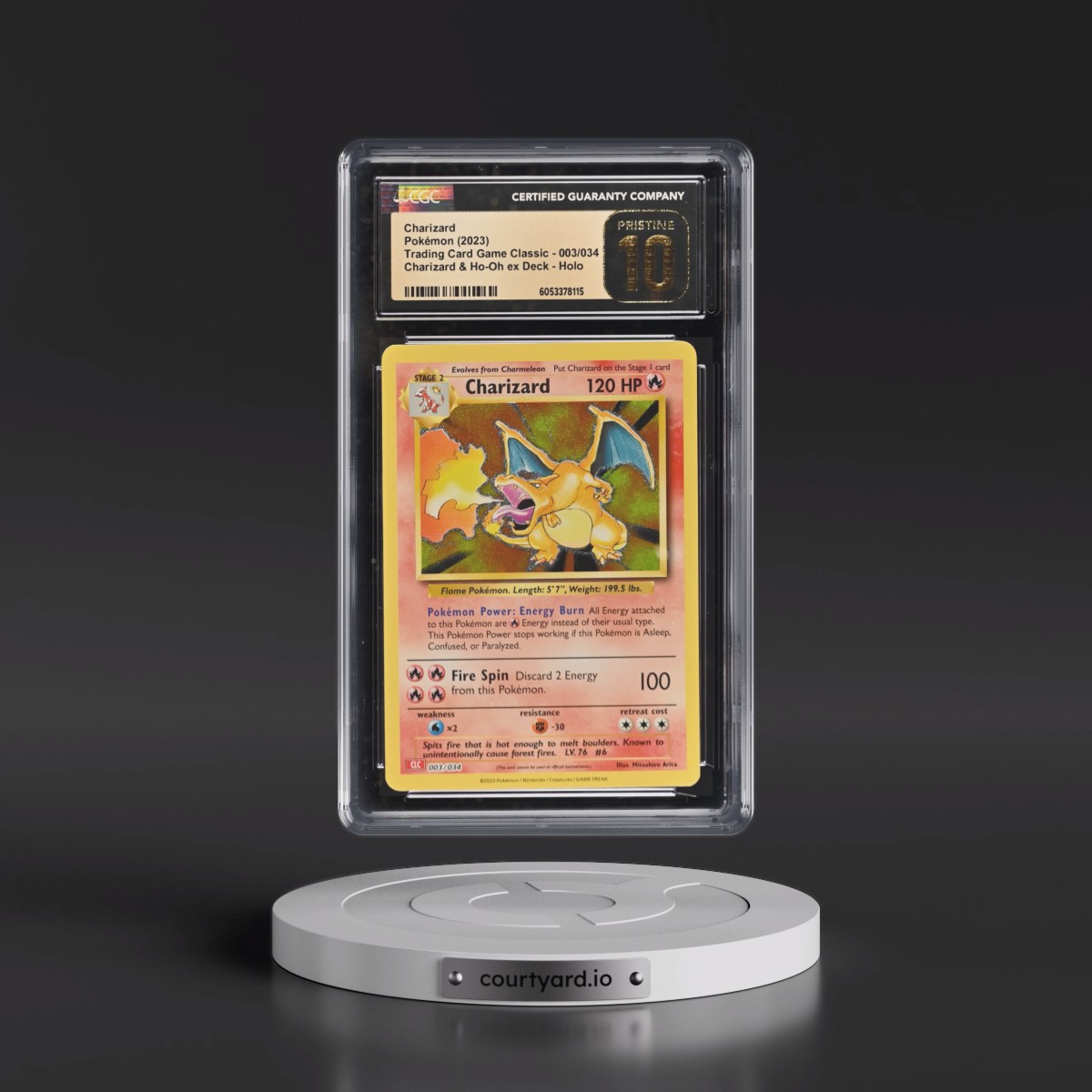 2023 Trading Card Game Classic - CLV, CLC, CLB Charizard - Charizard & Ho-Oh ex Deck - CLC Holo #003/034 CGC 10