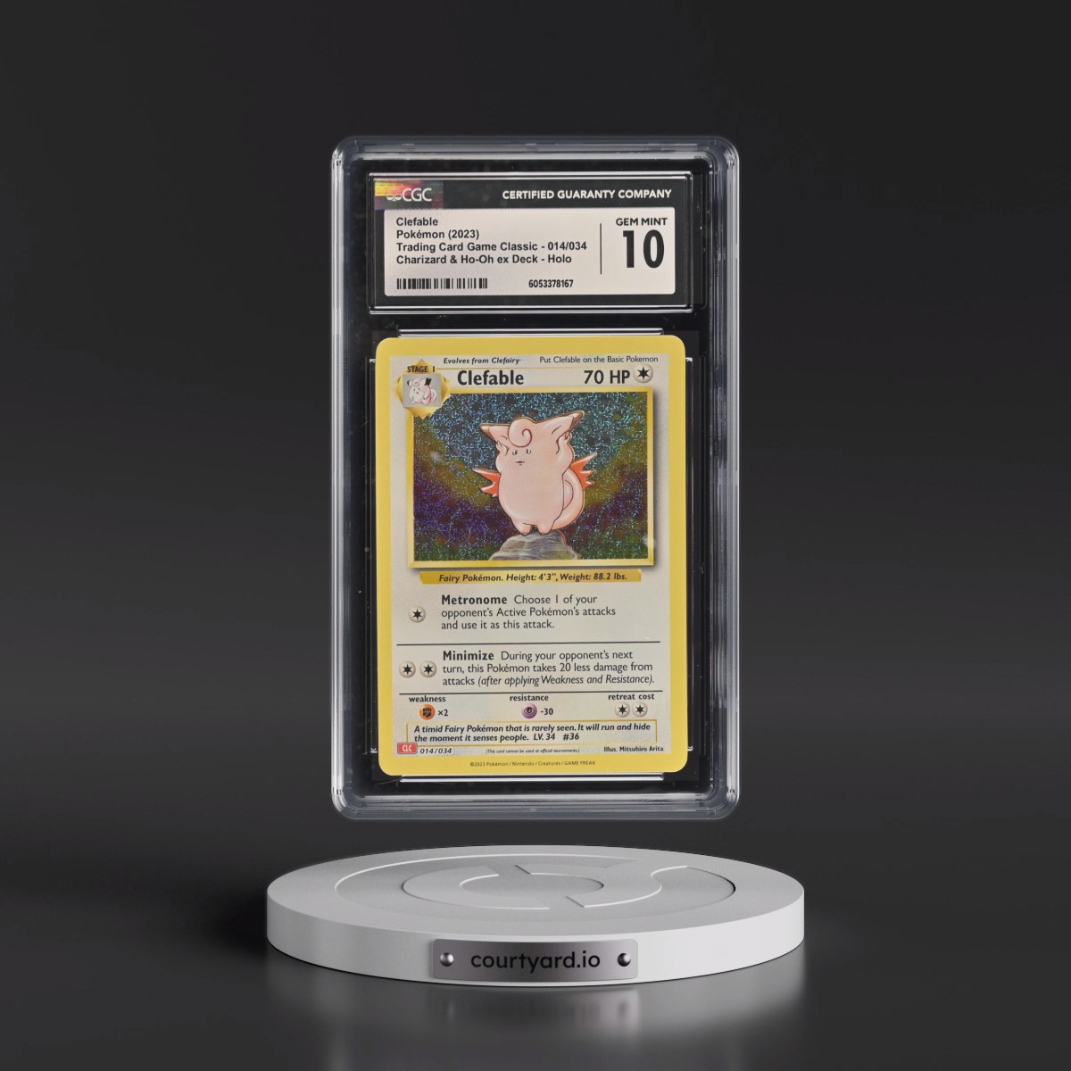 2023 Trading Card Game Classic - CLV, CLC, CLB #014/034 Clefable - Charizard & Ho-Oh ex Deck - CLC Holo (CGC 10 GEM MINT)