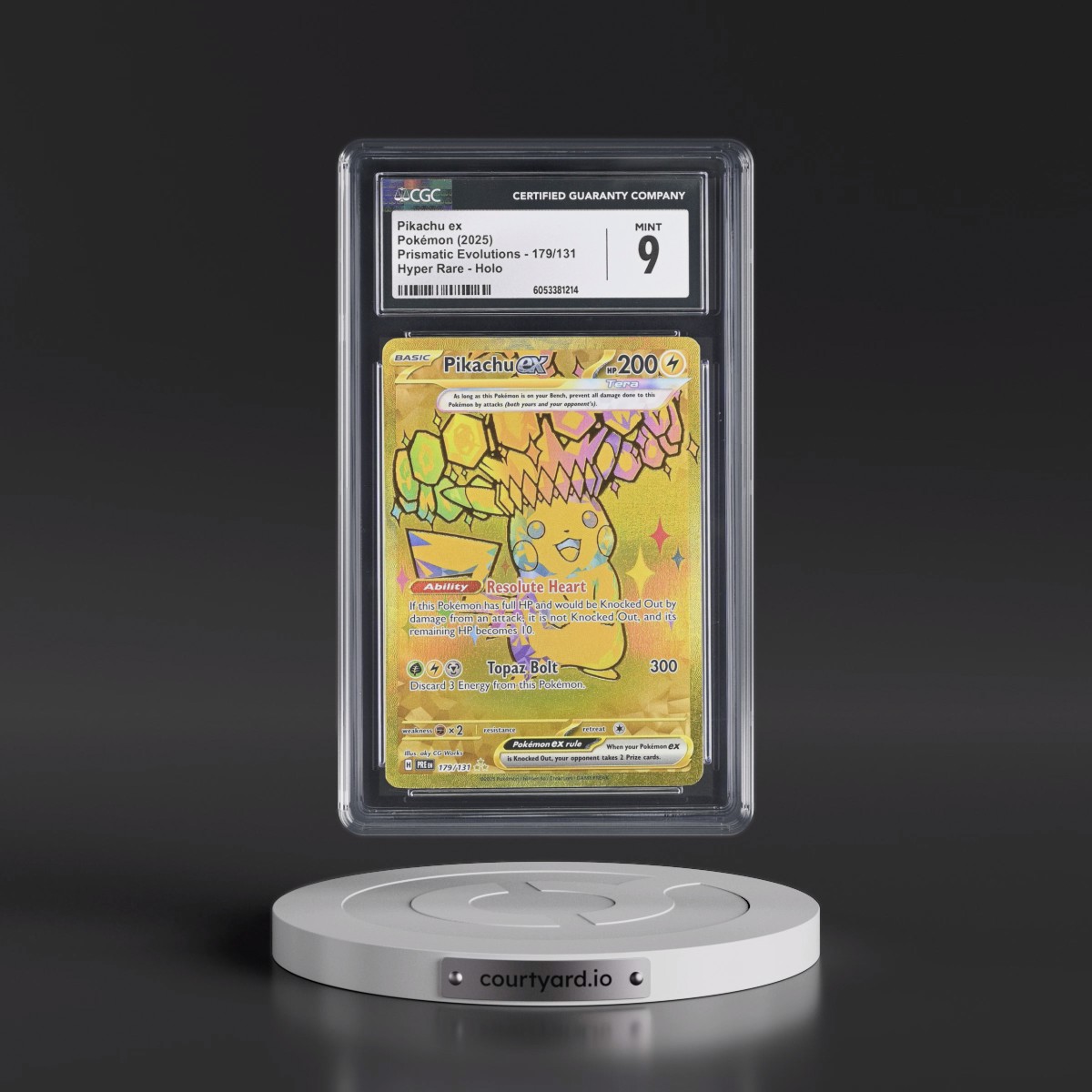 2025 Pokémon Pre EN-Prismatic Evolutions Pikachu EX - Holo Hyper Rare #179 CGC 9