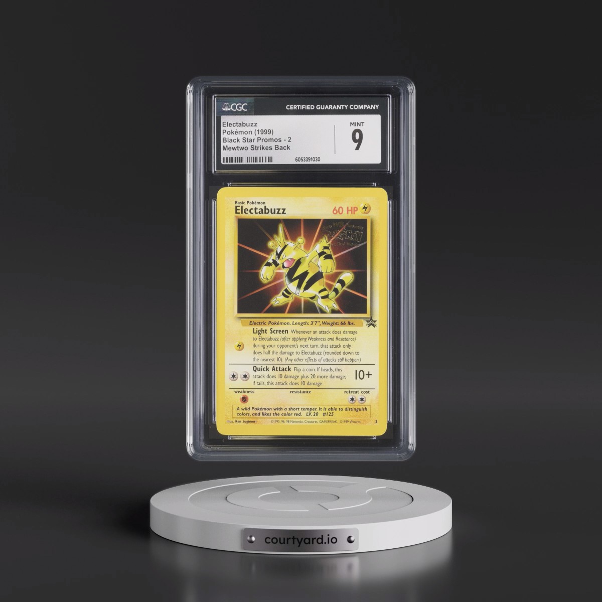 1999 Black Star Promos #2 Electabuzz - Mewtwo Strikes Back (CGC 9 MINT)