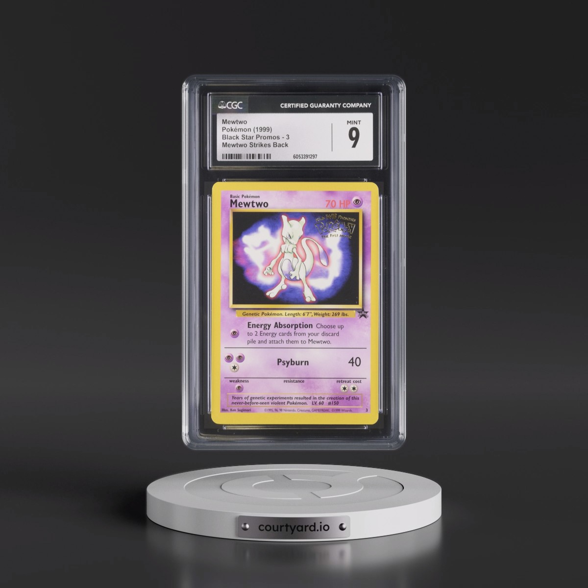 1999 Black Star Promos Mewtwo - Mewtwo Strikes Back #3 CGC 9
