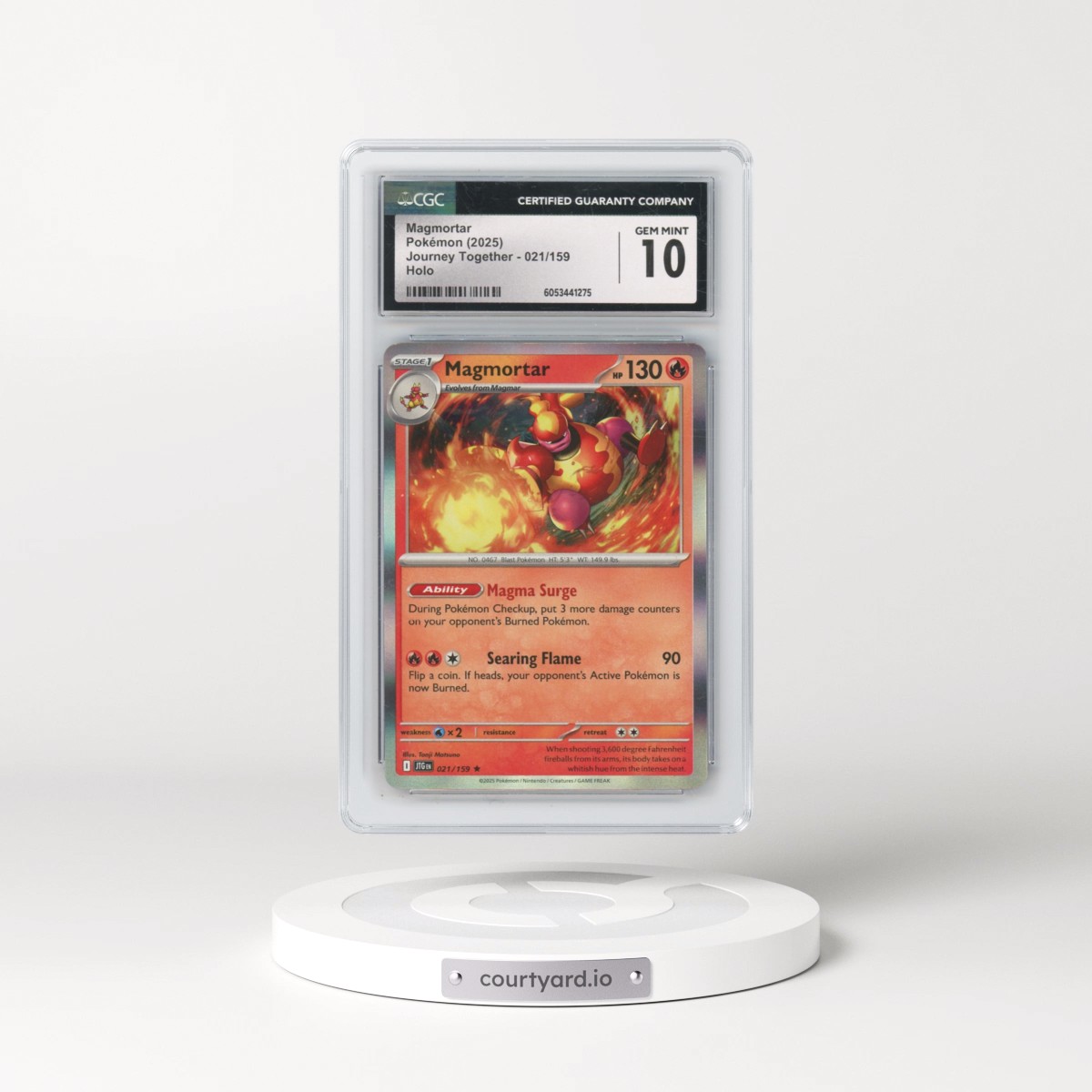2025 Journey Together - JTG EN #021/159 Magmortar - Holo (CGC 10 GEM MINT)