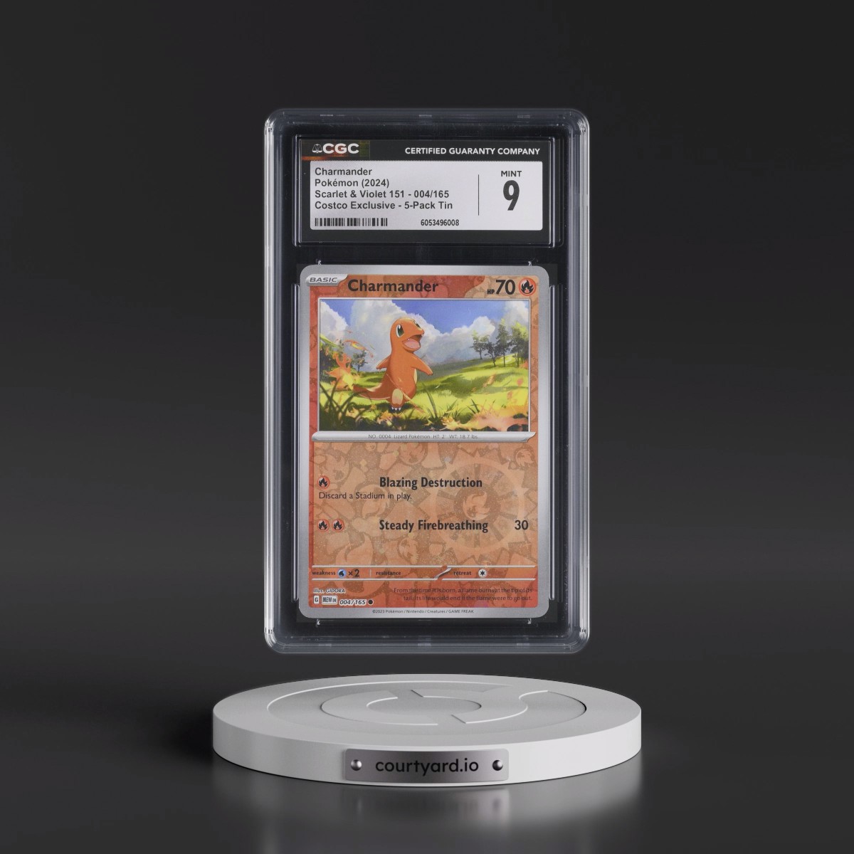 2024 Pokémon Mew EN-151 #004 Charmander - 151 5-Pack Mini Tins (CGC 9 MINT)