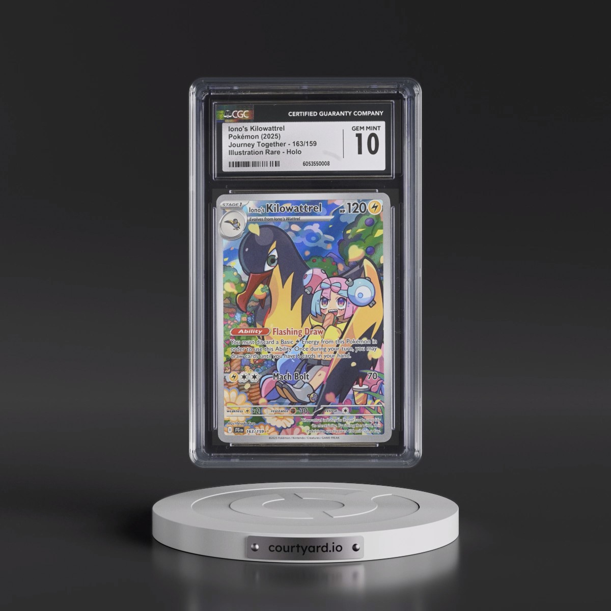 2024 Journey Together - JTG EN #163/159 Iono's Kilowattrel - Illustration Rare Holo (CGC 10 GEM MINT)