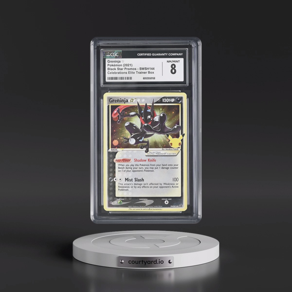 2017 Black Star Promos - Sword & Shield #SWSH144 Greninja â - Celebrations Elite Trainer Box (Cosmos Holo) (CGC 8 NM-MT)