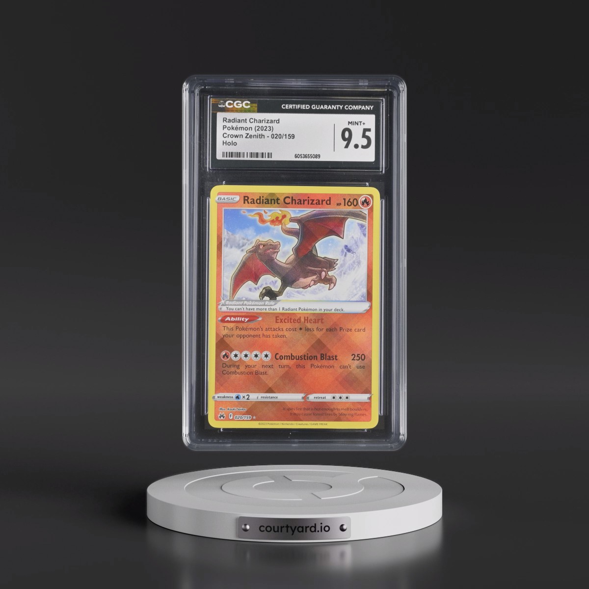 2023 Crown Zenith #020/159 Radiant Charizard - Holo (CGC 9.5 MINT+)
