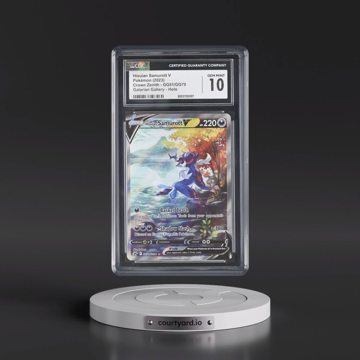 2023 Crown Zenith #GG51/GG70 Hisuian Samurott V - Galarian Gallery Holo (CGC 10 GEM MINT)