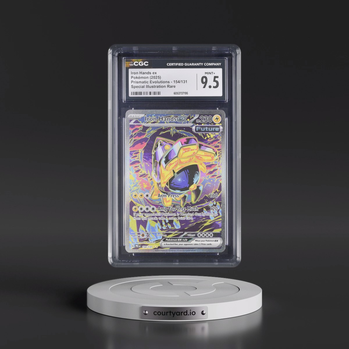 2024 Prismatic Evolutions - PRE EN #154/131 Iron Hands ex - Special Illustration Rare (Holo) (CGC 9.5 MINT+)