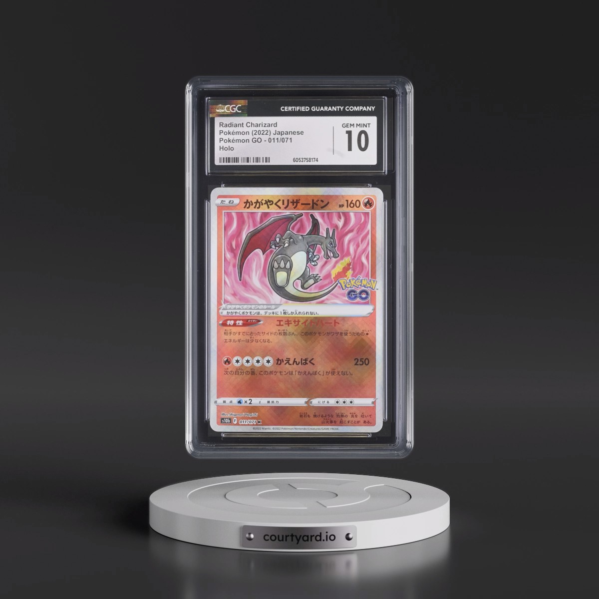 2022 Pokémon GO #011/071 Radiant Charizard - Holo (CGC 10 GEM MINT)