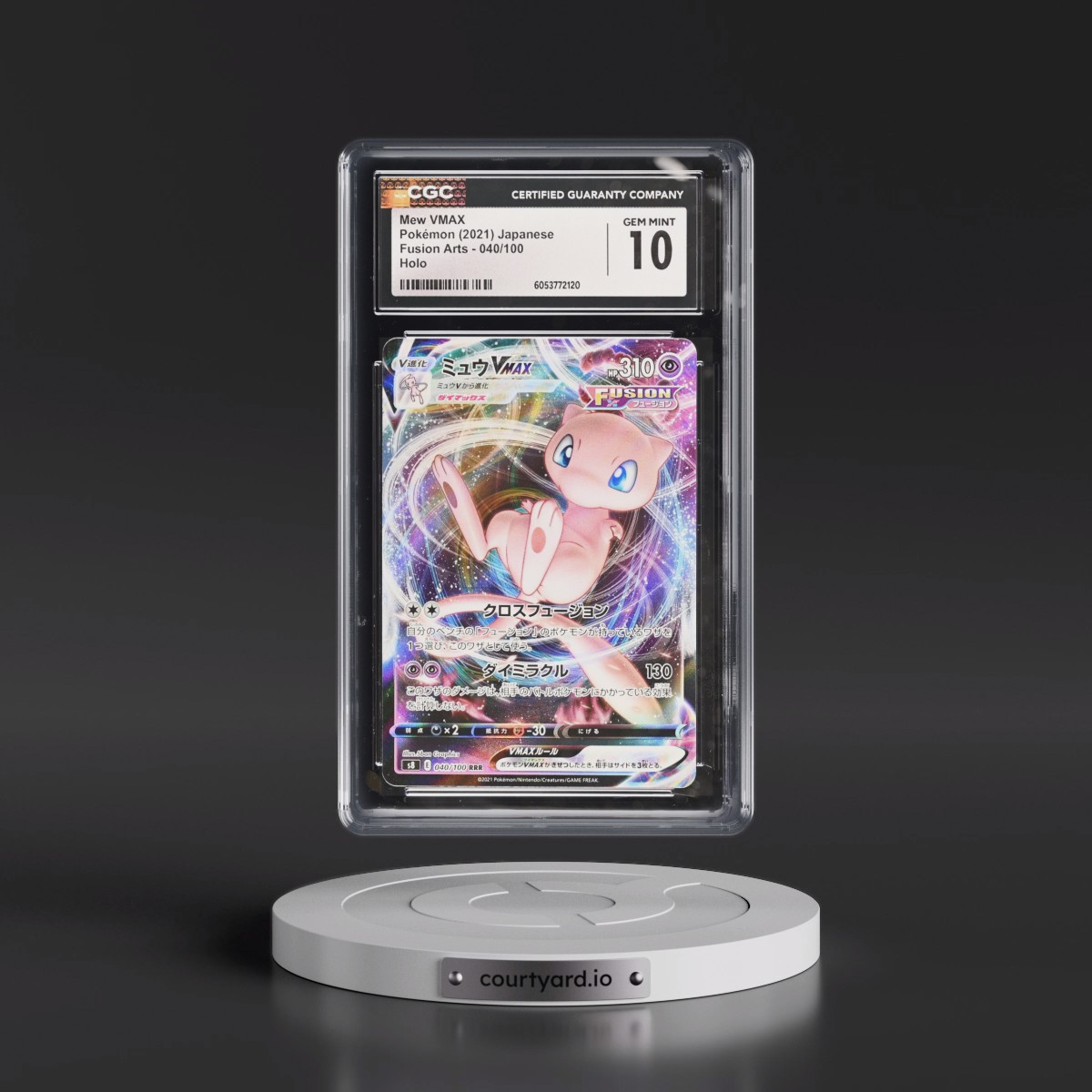 2021 Fusion Arts #040/100 Mew VMAX - Holo (CGC 10 GEM MINT)