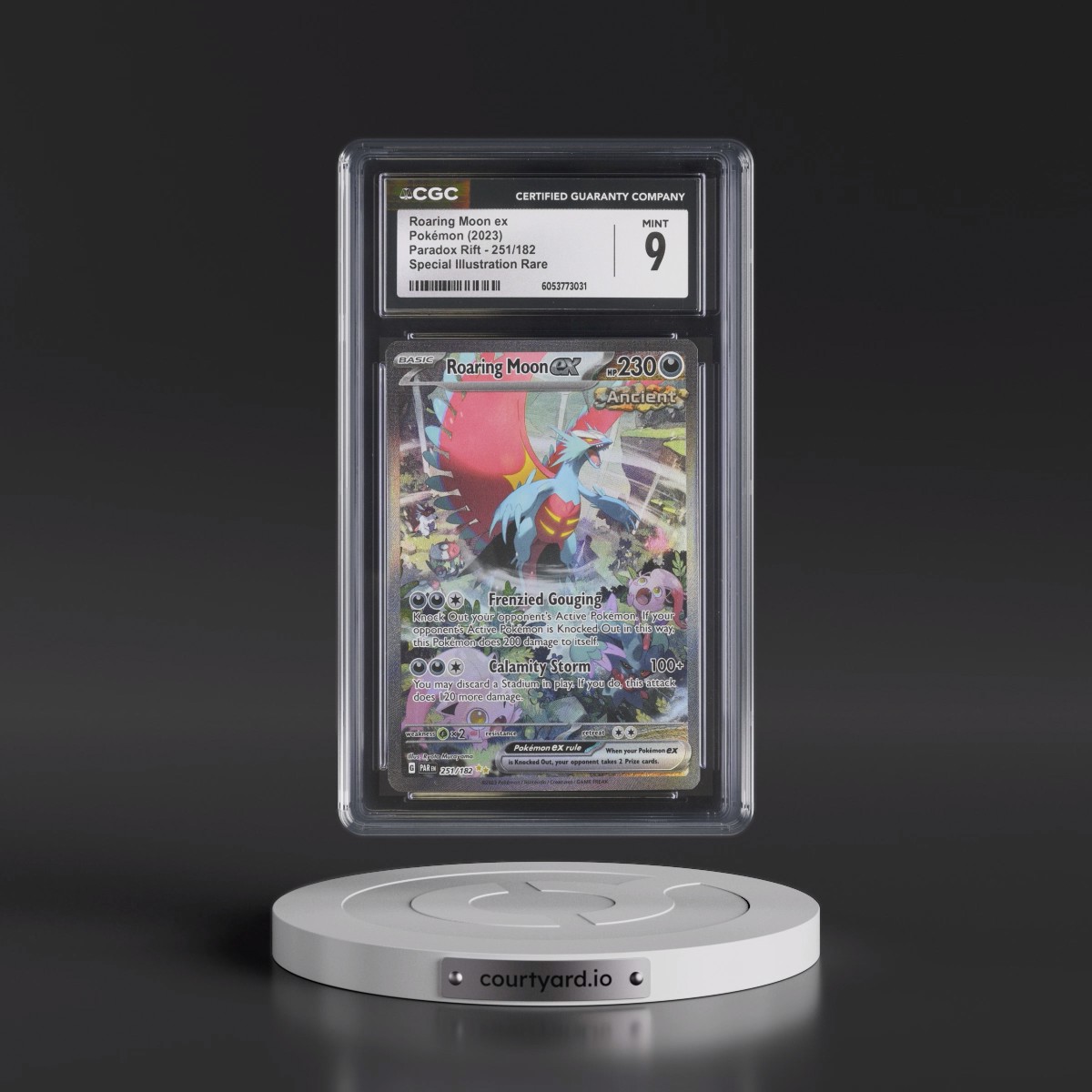 2023 Paradox Rift - PAR EN #251/182 Roaring Moon ex - Special Illustration Rare (Holo) (CGC 9 MINT)