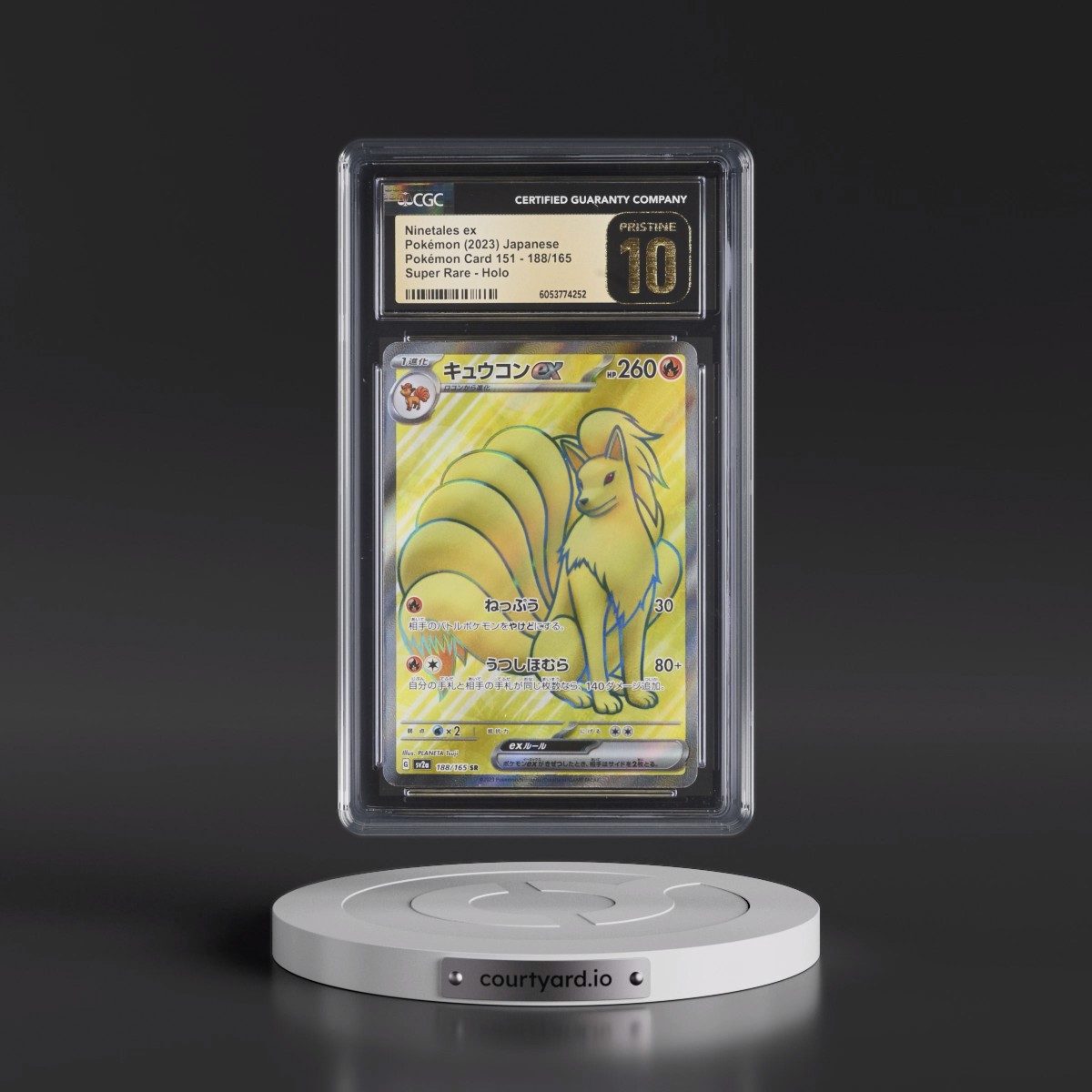 2023 Pokémon Card 151 #188/165 Ninetales ex - Super Rare Holo (CGC 10 PRISTINE)