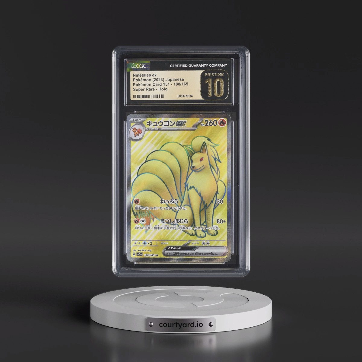 2023 Pokémon Card 151 #188/165 Ninetales ex - Super Rare Holo (CGC 10 PRISTINE)
