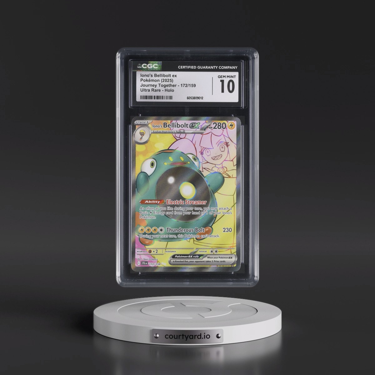 2024 Journey Together - JTG EN #172/159 Iono's Bellibolt ex - Ultra Rare Holo (CGC 10 GEM MINT)