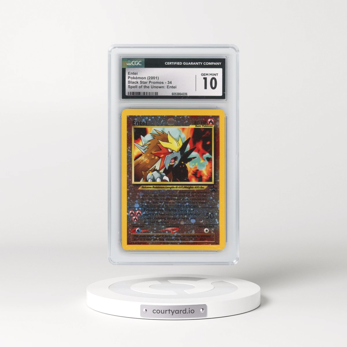 1999 Black Star Promos #34 Entei - Reverse Holo Spell of the Unown: Entei () (CGC 10 GEM MINT)
