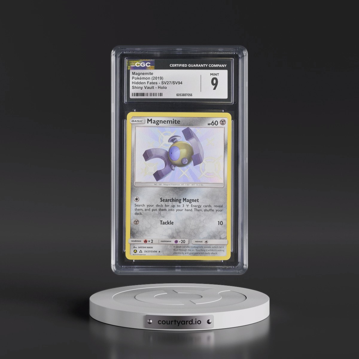 2019 Hidden Fates #SV27/SV94 Magnemite - Shiny Vault Holo (CGC 9 MINT)