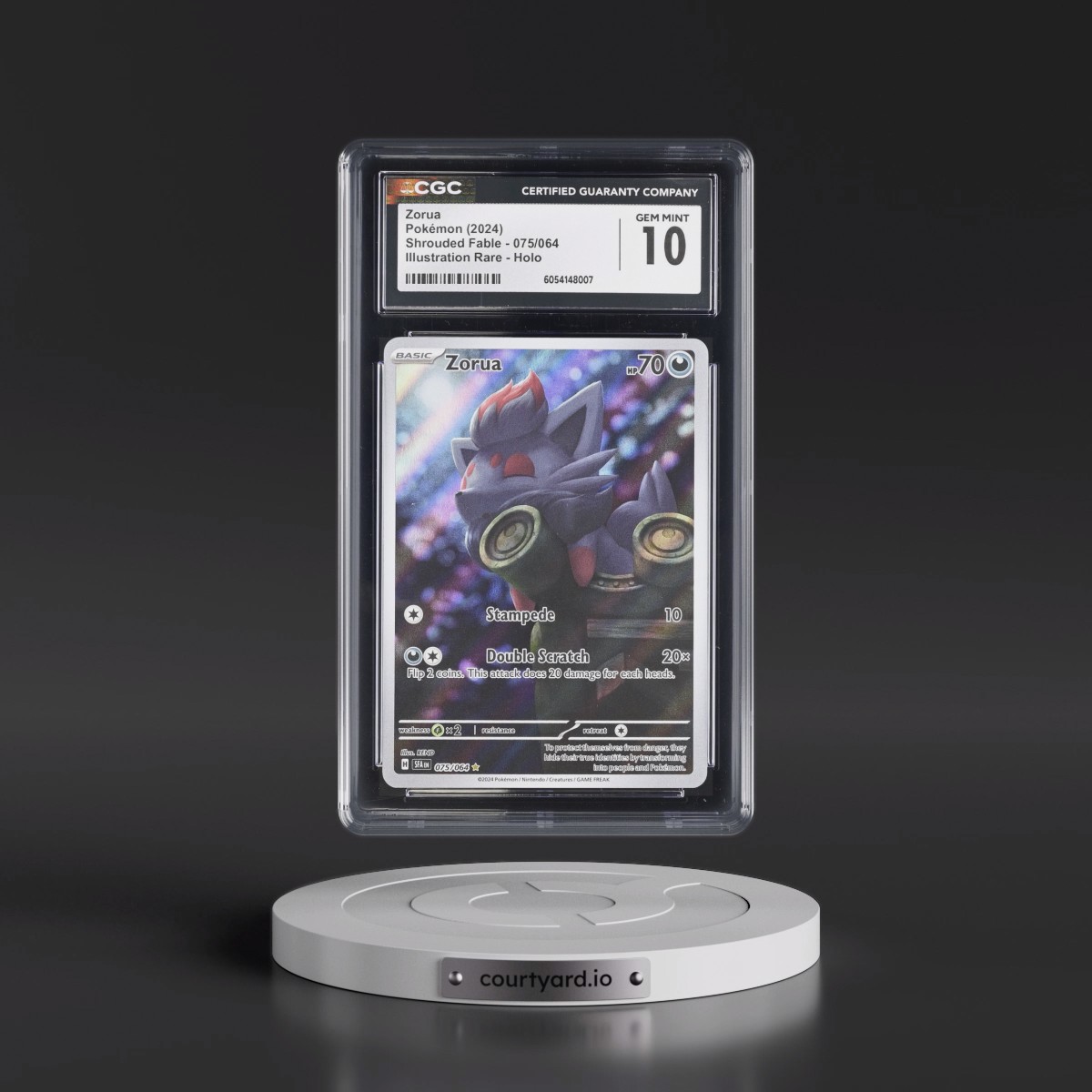 2024 Pokémon Sfa EN-Shrouded Fable #075 Zorua - Illustration Rare (CGC 10 GEM MINT)