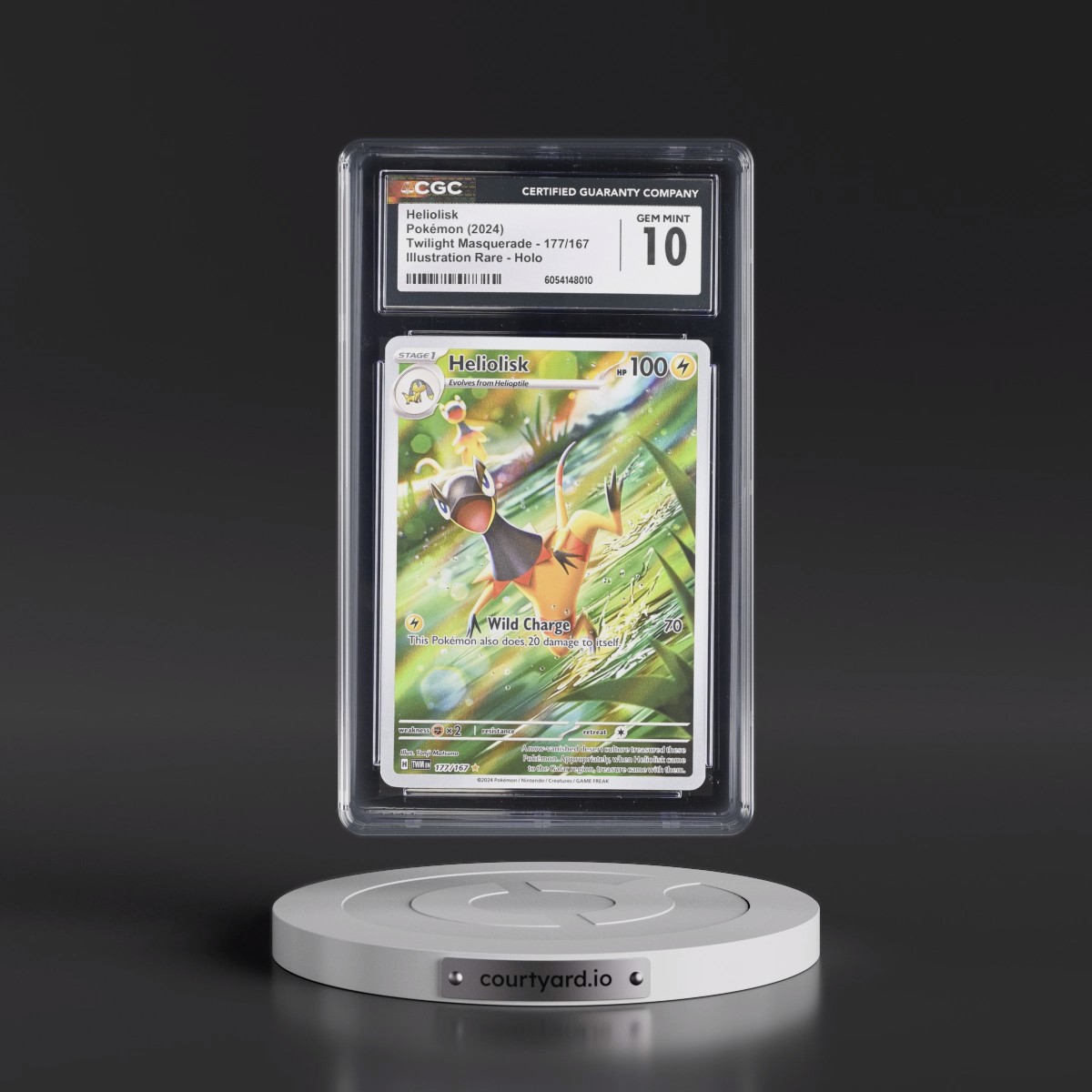 2024 Twilight Masquerade - TWM EN #177/167 Heliolisk - Illustration Rare Holo (CGC 10 GEM MINT)