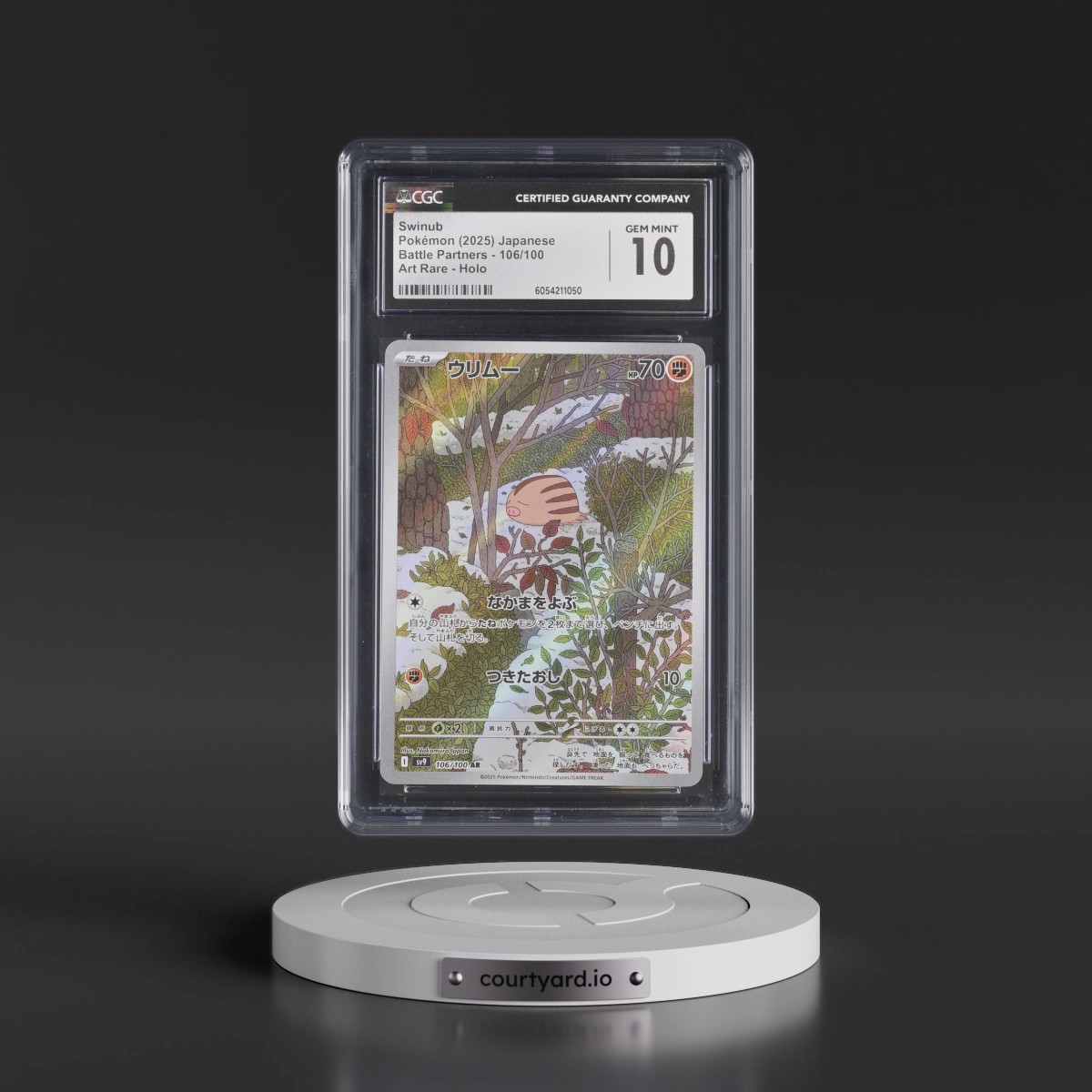 2025 Battle Partners - sv9 #106/100 Swinub - Art Rare Holo (CGC 10 GEM MINT)