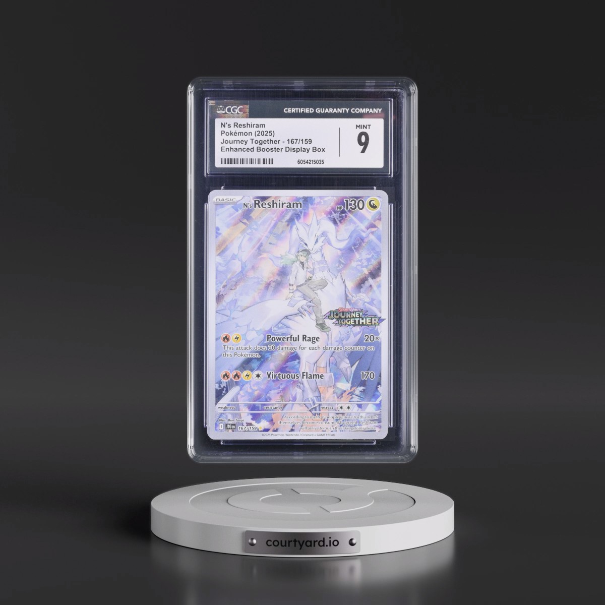 2024 Journey Together - JTG EN #167/159 N's Reshiram - Enhanced Booster Display Box (Journey Together Stamp) (Holo) (CGC 9 MINT)