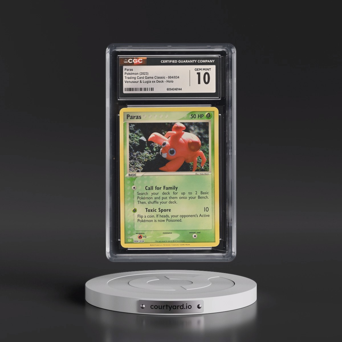 2023 Trading Card Game Classic - CLV, CLC, CLB #004/034 Paras - Venusaur & Lugia ex Deck - CLV Holo (CGC 10 GEM MINT)