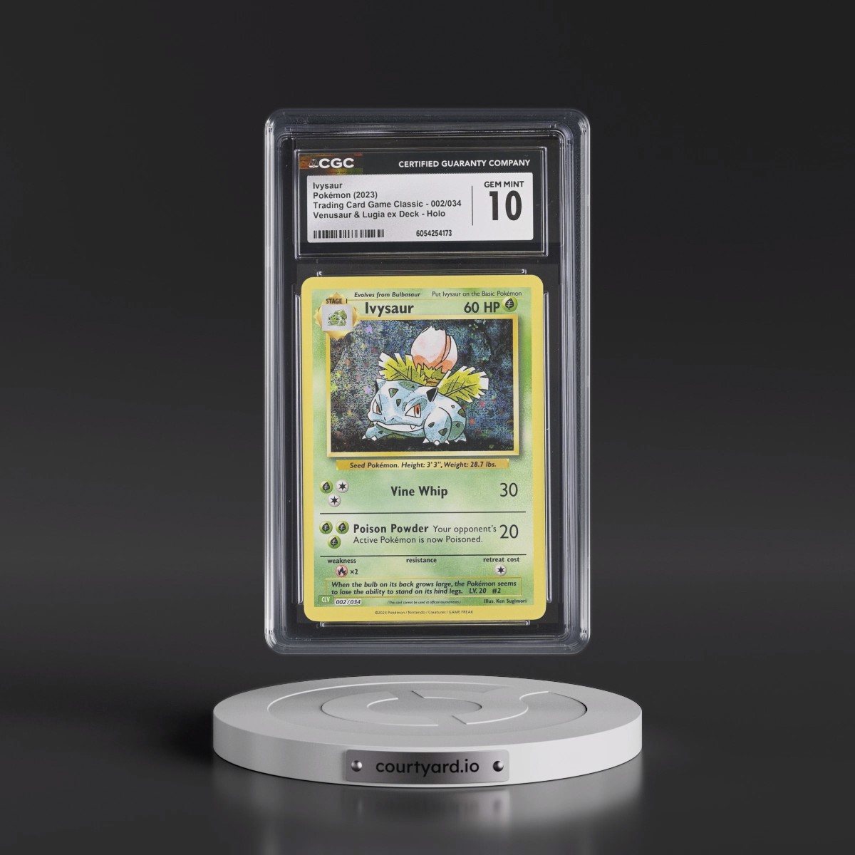 2023 Trading Card Game Classic - CLV, CLC, CLB #002/034 Ivysaur - Venusaur & Lugia ex Deck - CLV Holo (CGC 10 GEM MINT)