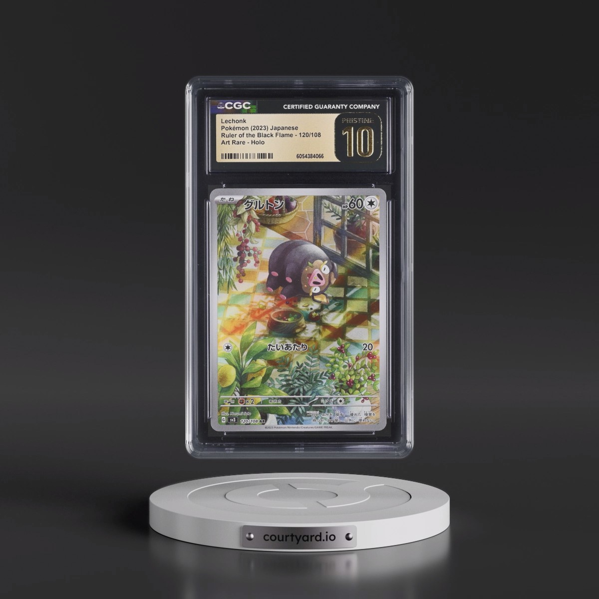 2023 Pokémon SV3-Ruler of the Black Flame #120 Lechonk - Art Rare (CGC 10 PRISTINE)