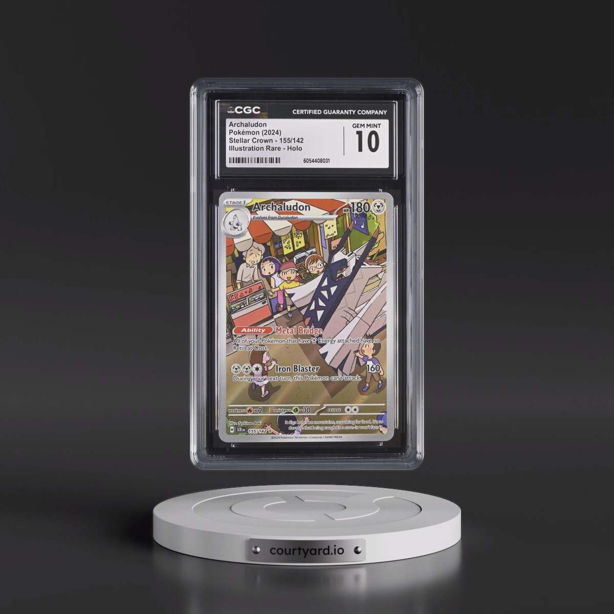 2024 Stellar Crown - SCR EN #155/142 Archaludon - Illustration Rare Holo (CGC 10 GEM MINT)