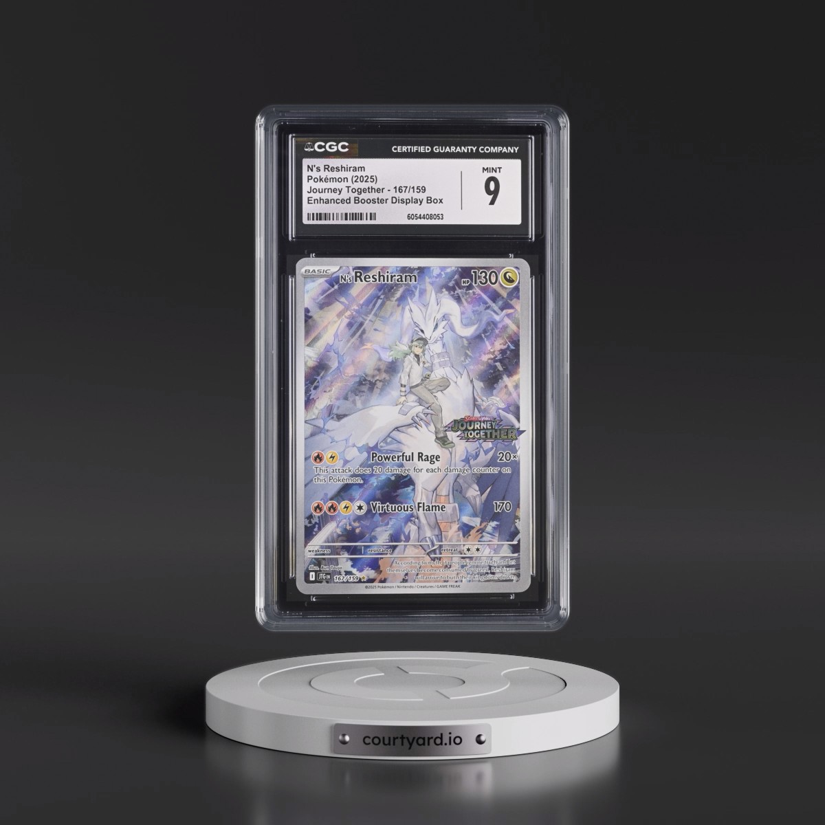 2024 Journey Together - JTG EN #167/159 N's Reshiram - Enhanced Booster Display Box (Journey Together Stamp) (Holo) (CGC 9 MINT)