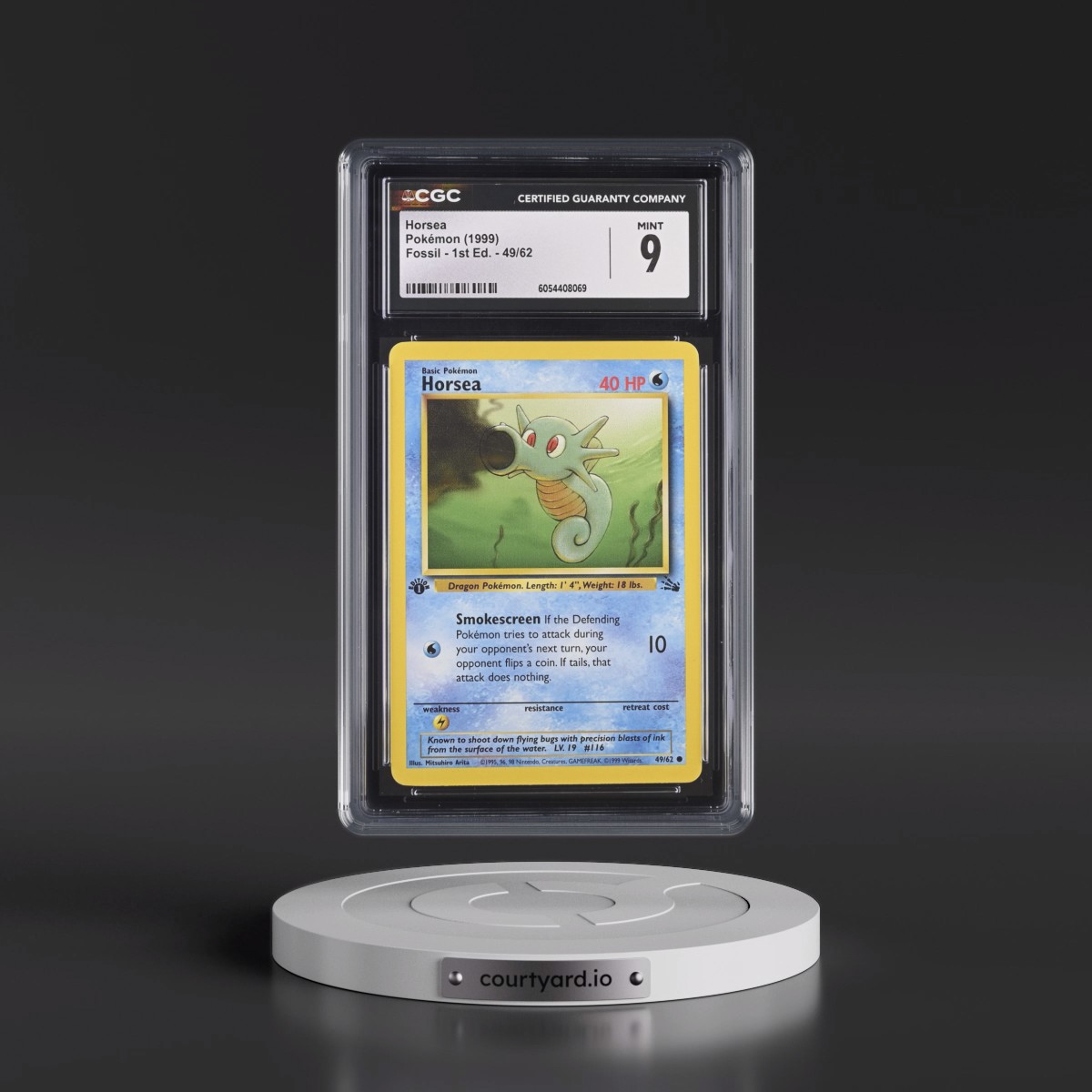1999 Fossil #49/62 Horsea - 1st Edition 1st Edition (CGC 9 MINT)