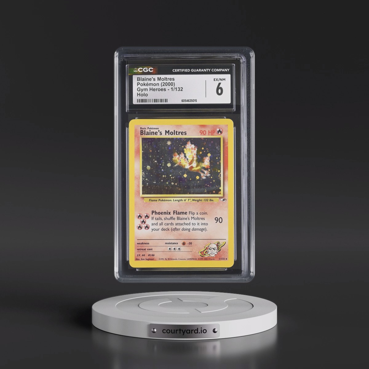 2000 Gym Heroes #1/132 Blaine's Moltres - Holo (CGC 6 EX-NM)