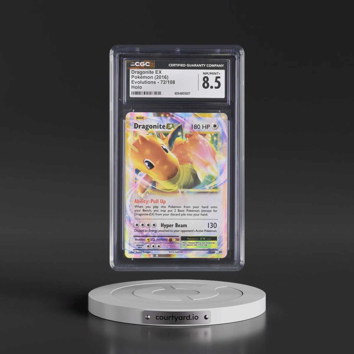 2016 Evolutions #72/108 Dragonite EX - Holo (CGC 8.5 NM-MT+)