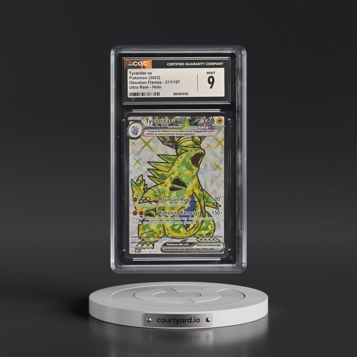 2023 Obsidian Flames - OBF EN #211/197 Tyranitar ex - Ultra Rare Holo (CGC 9 MINT)