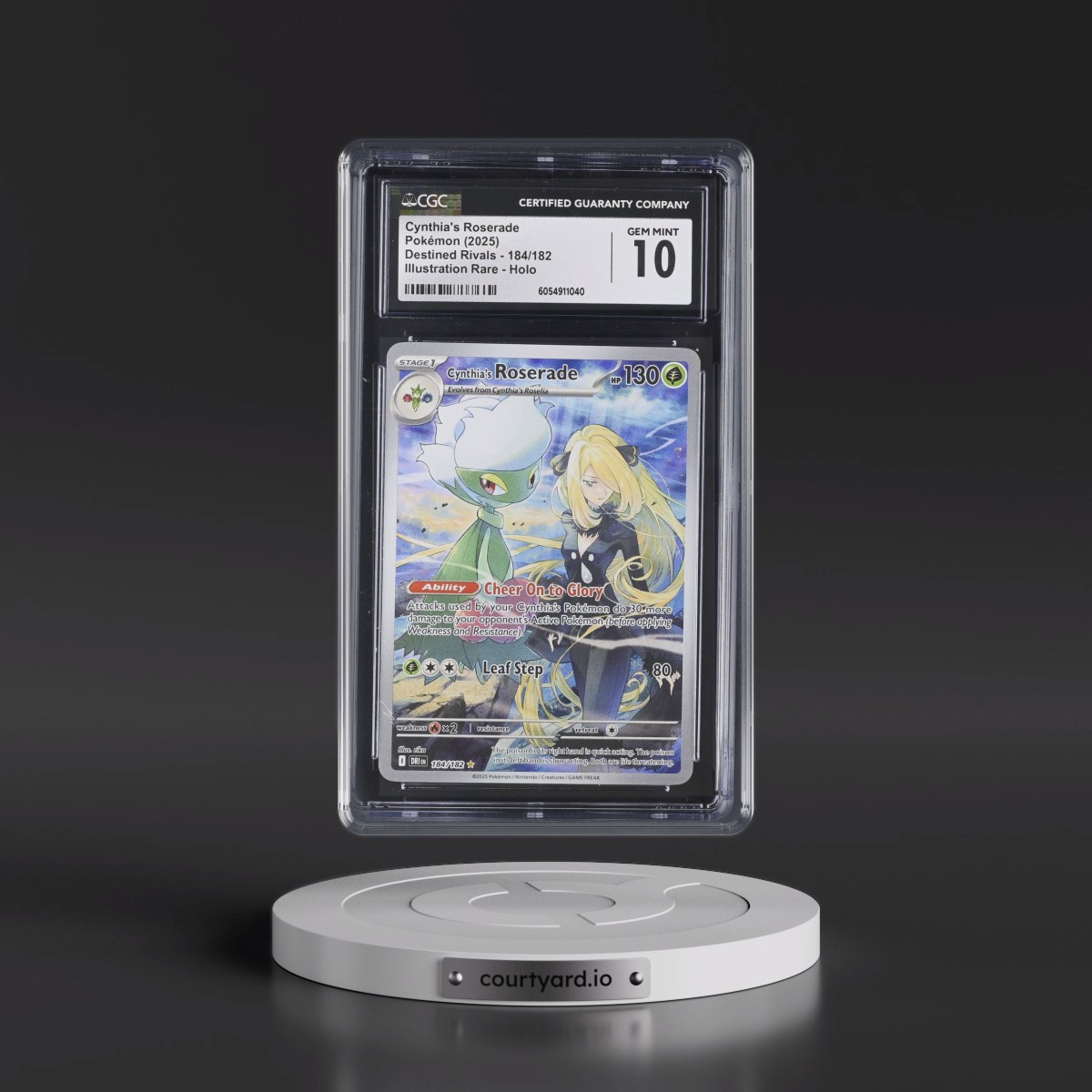 2025 Pokémon Dri EN-Destined Rivals #184 Cynthia's Roserade - Illustration Rare (CGC 10 GEM MINT)