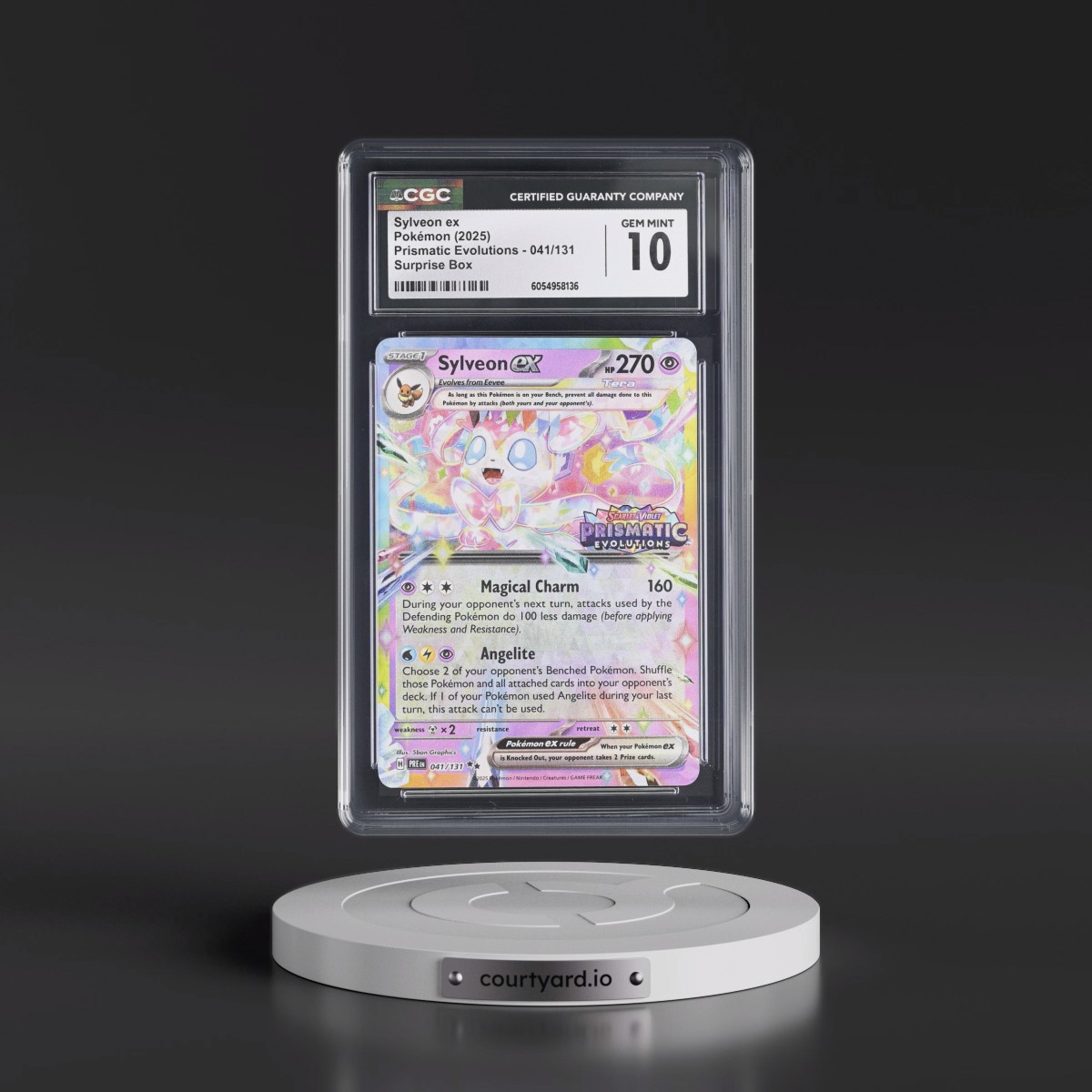 2024 Prismatic Evolutions - PRE EN #041/131 Sylveon ex - Surprise Box (Prismatic Evolutions Stamp) (Holo) (CGC 10 GEM MINT)